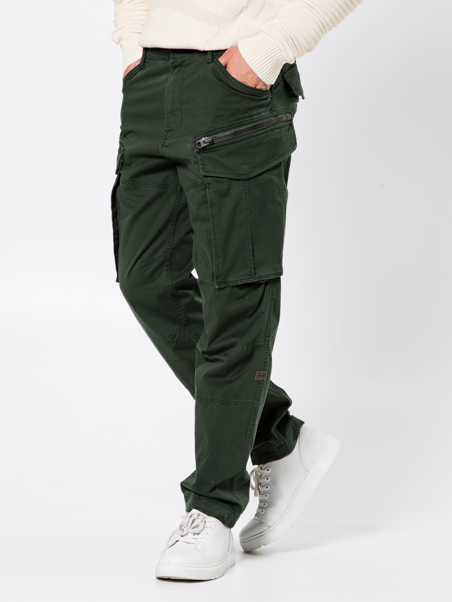 G-STAR RAW Cargohose ''''Rovic 3D Tapered'''' dunkelgrün