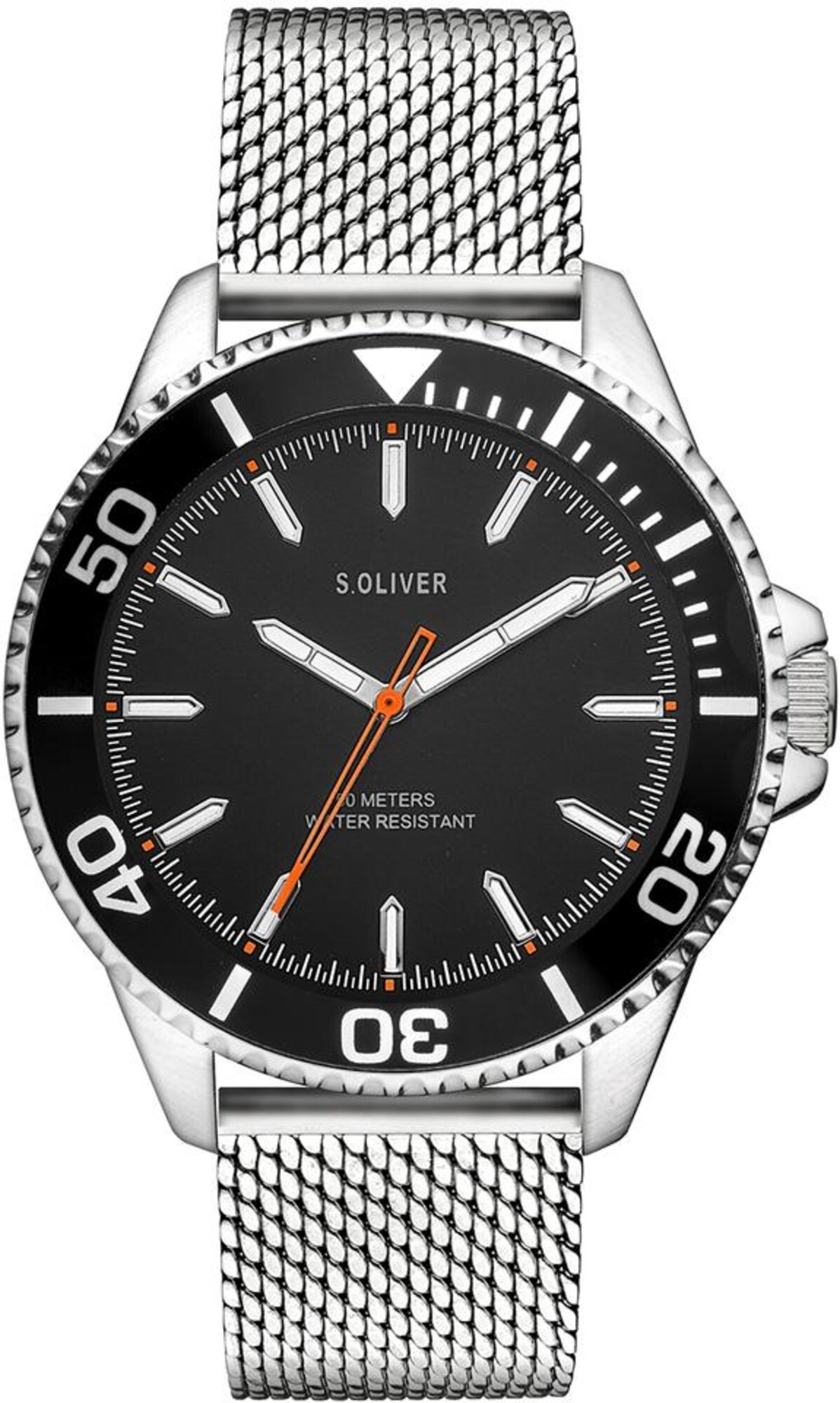 S.Oliver RED LABEL Quarzuhr SO-3482-MQ schwarz / silber