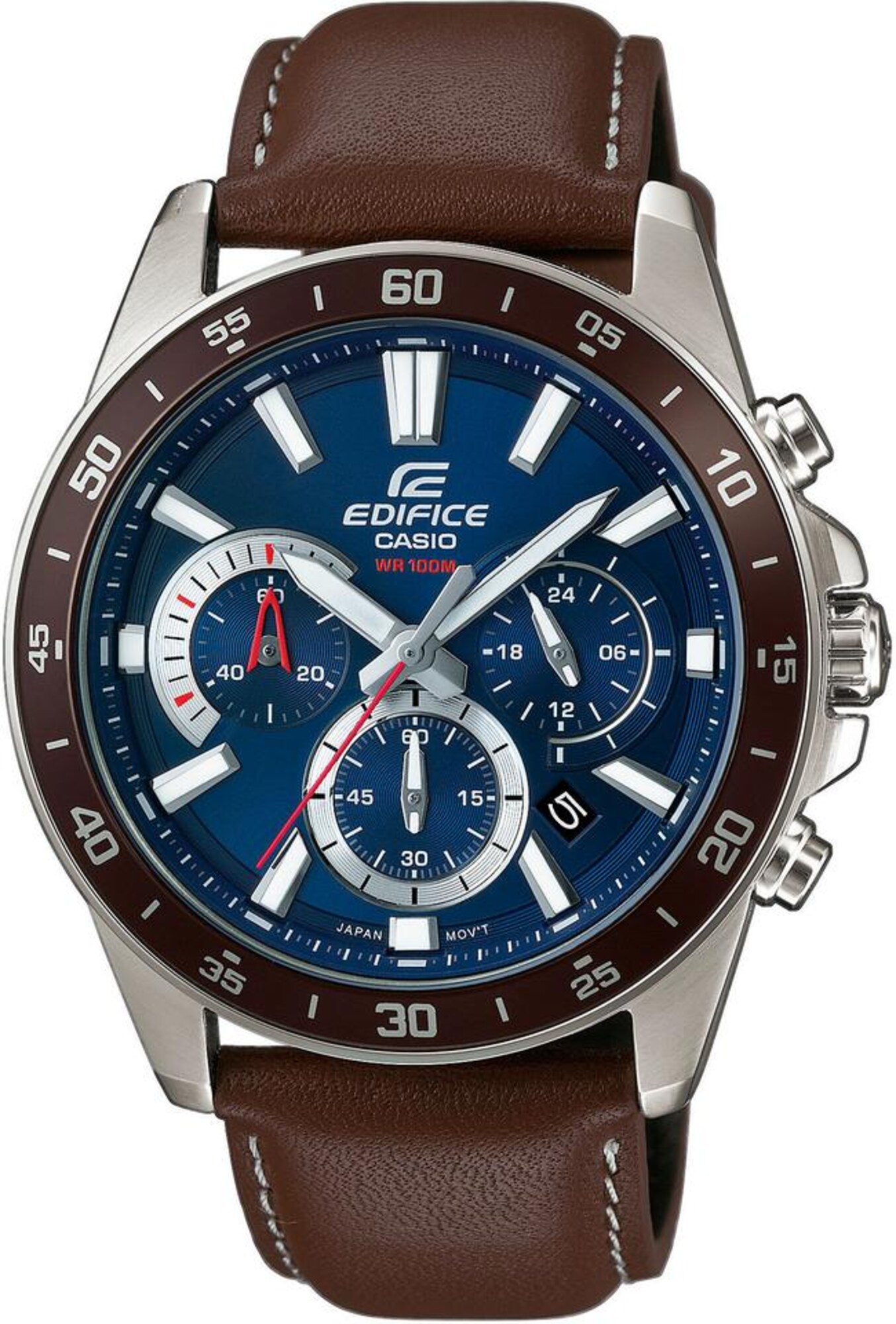 CASIO Edifice Chronograph ''''EFV-570L-2AVUEF'''' blau / braun / silber