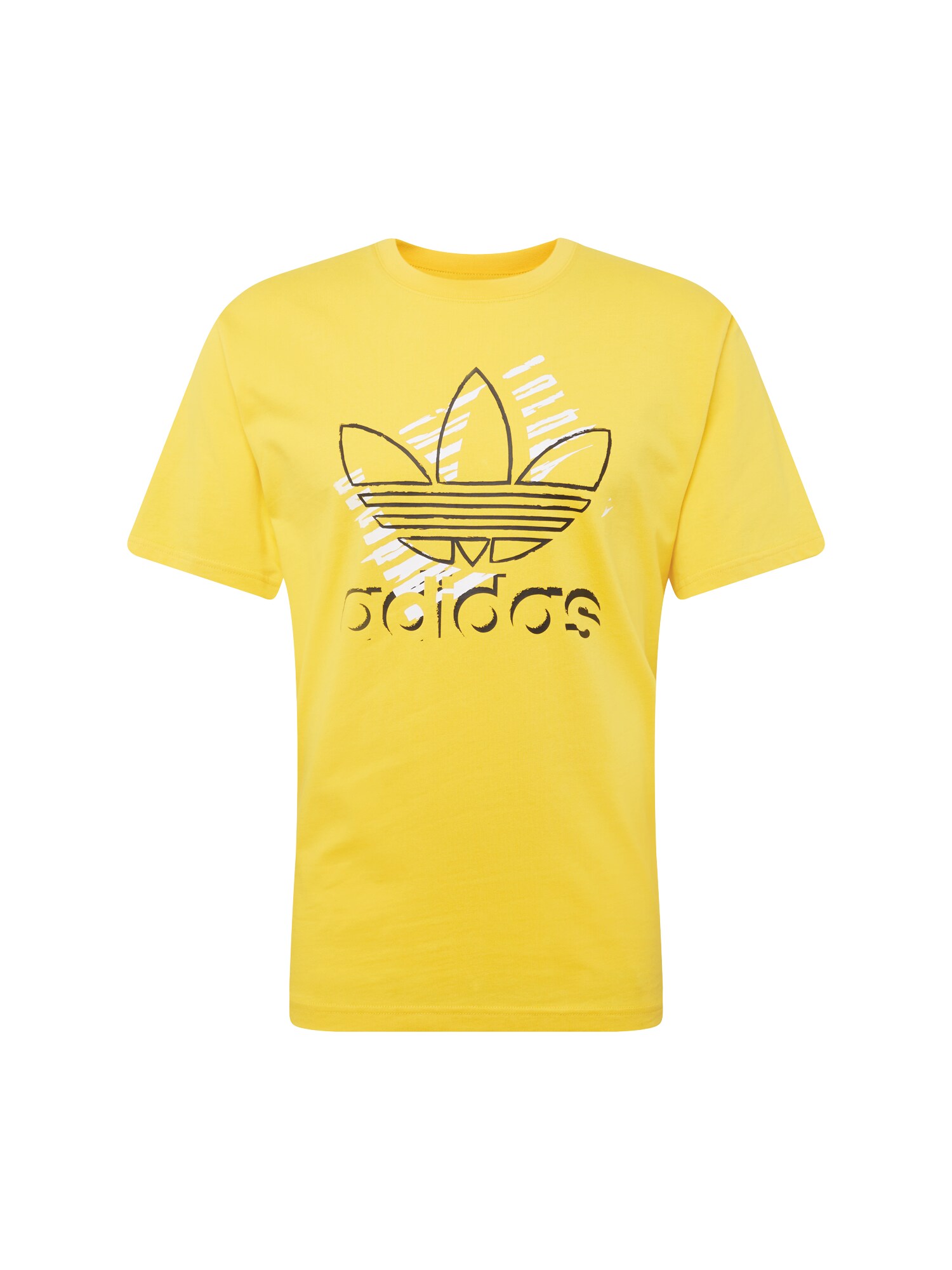 ADIDAS ORIGINALS Shirt ''''Trefoil Art Tee'''' gelb / schwarz / weiß