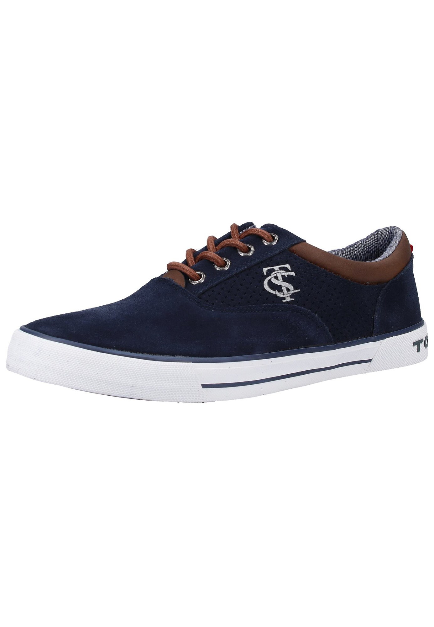 TOM TAILOR Sneaker navy / braun