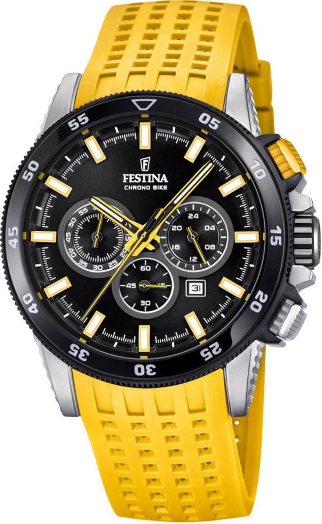 FESTINA Chronograph ''''Chrono Bike, F20353/5'''' gelb / schwarz / silber