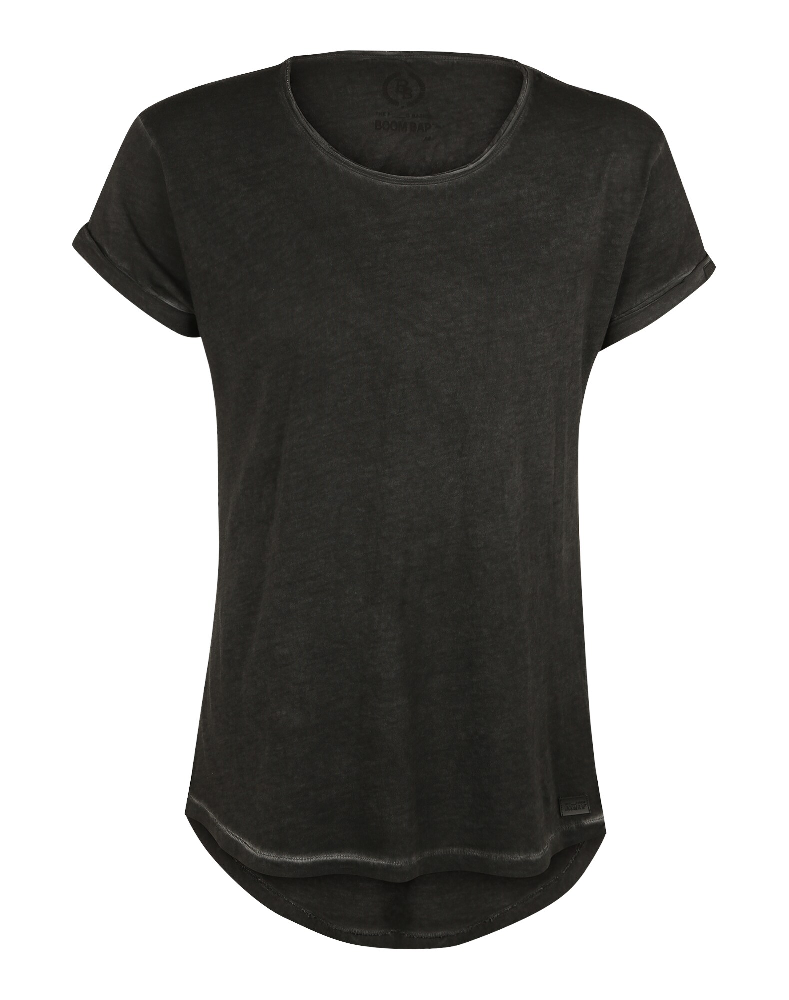 BOOM BAP T-Shirt in Cold-Dyed-Optik schwarz