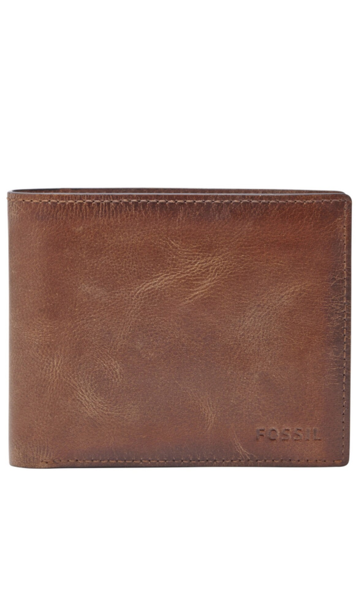 FOSSIL Geldbörse DERRICK LARGE COIN POCKET braun
