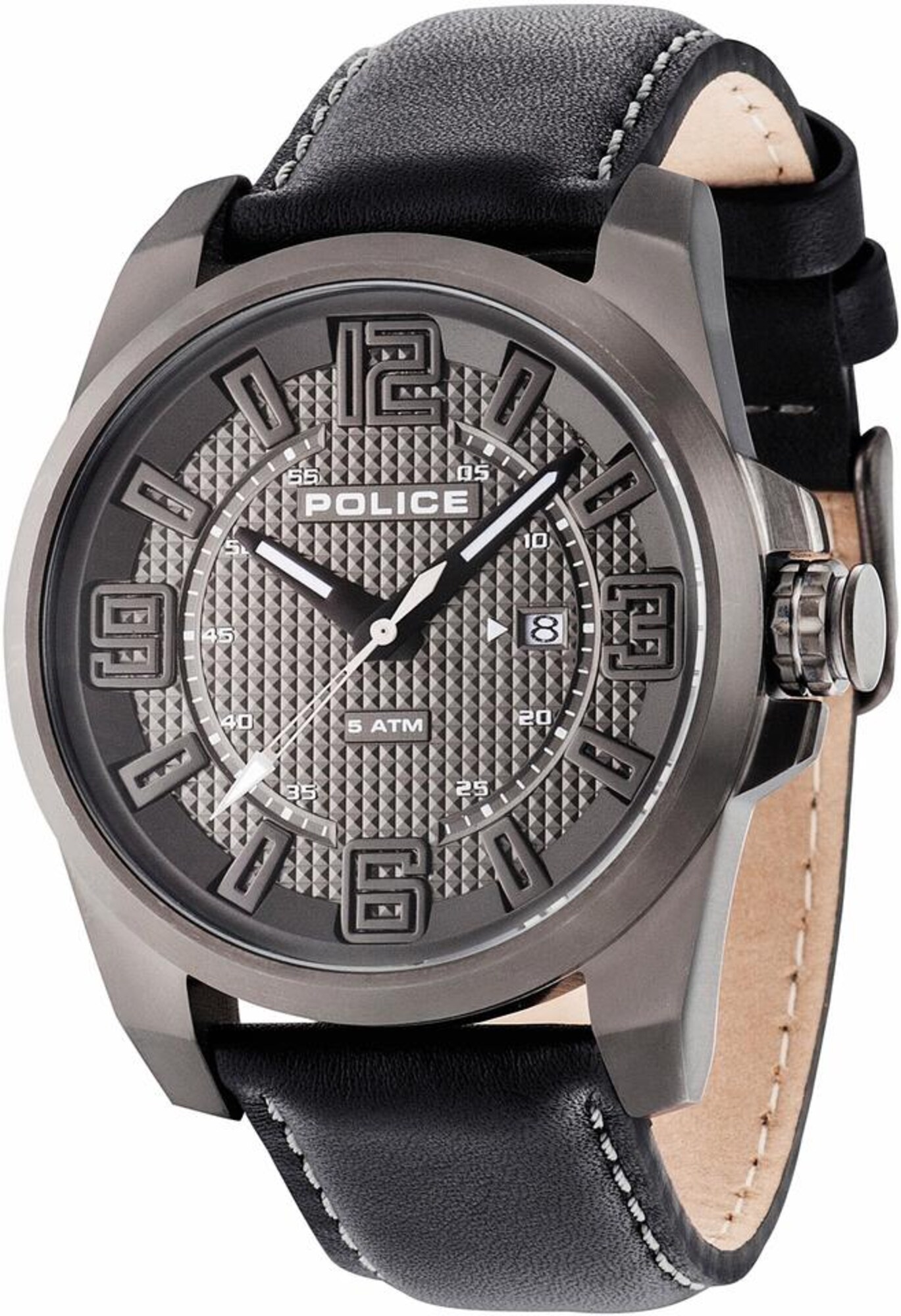 POLICE Quarzuhr FOCUS, PL14762JSU.61 dunkelgrau / schwarz