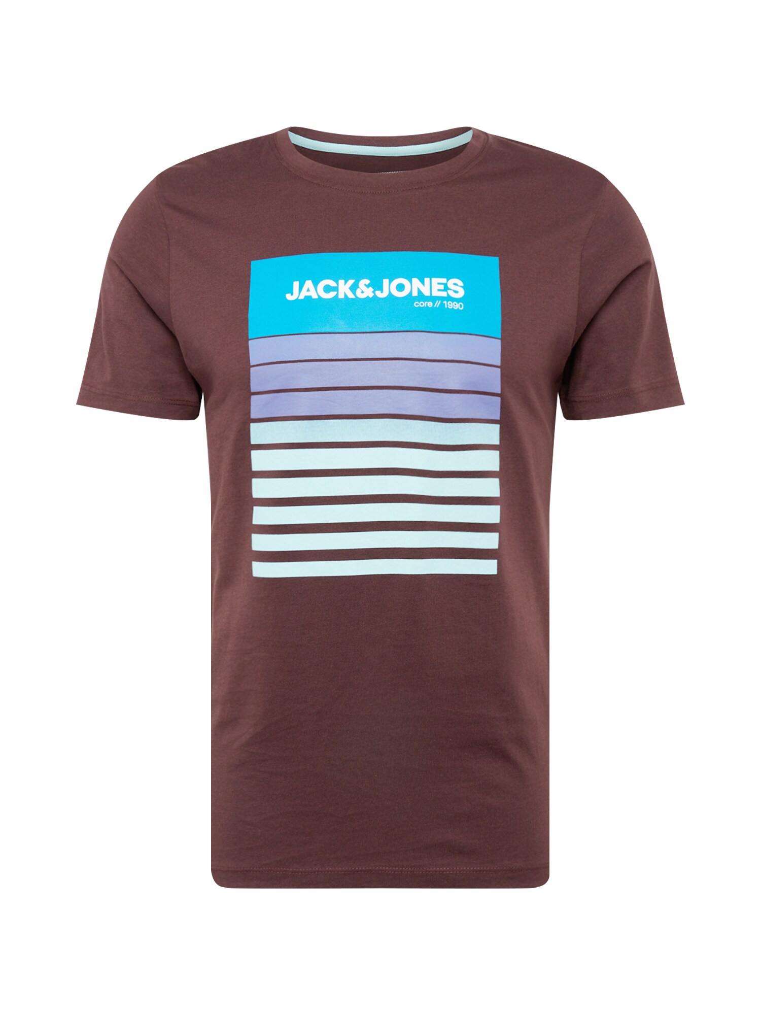 JACK & JONES T-Shirt dunkelbraun / mischfarben