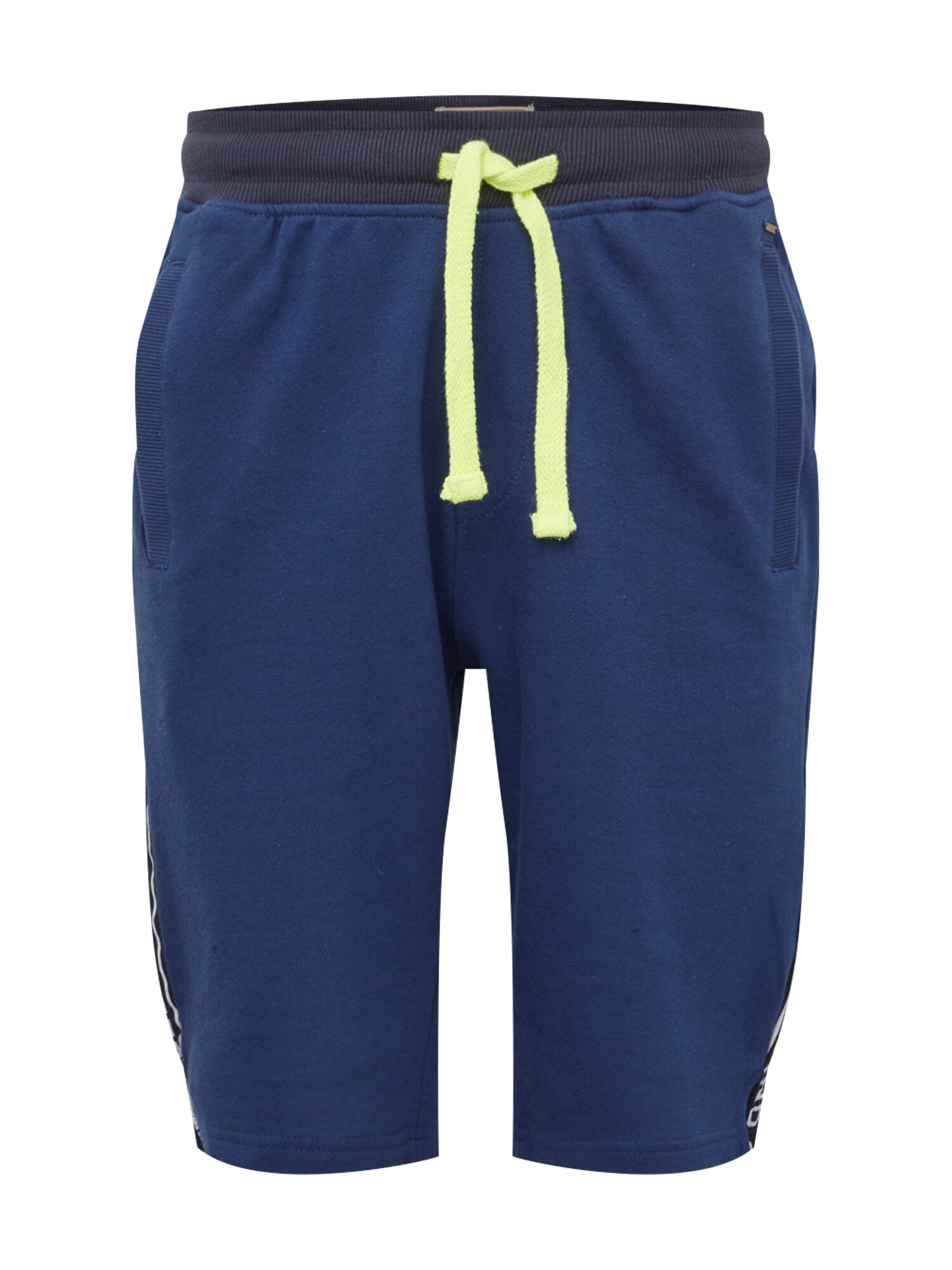 Petrol Industries Shorts dunkelblau / neongelb / weiß