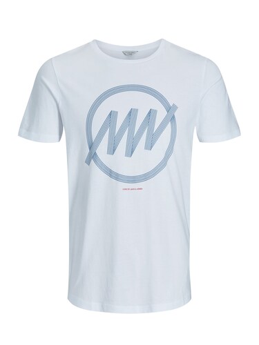JACK & JONES Bedrucktes Slim-Fit T-Shirt weiß