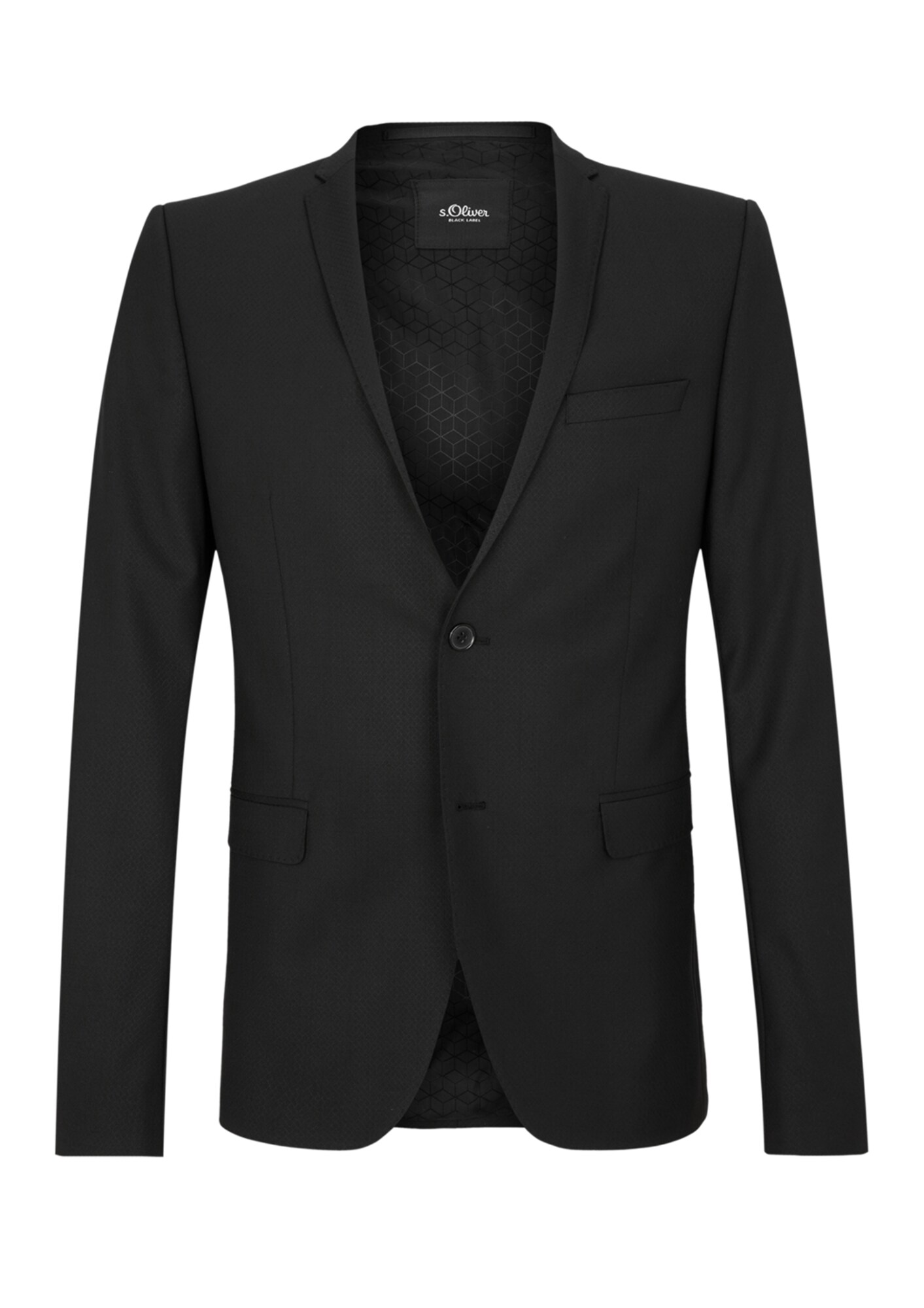 S.Oliver BLACK LABEL Cosimo Slim Flex: Sakko mit Struktur schwarz