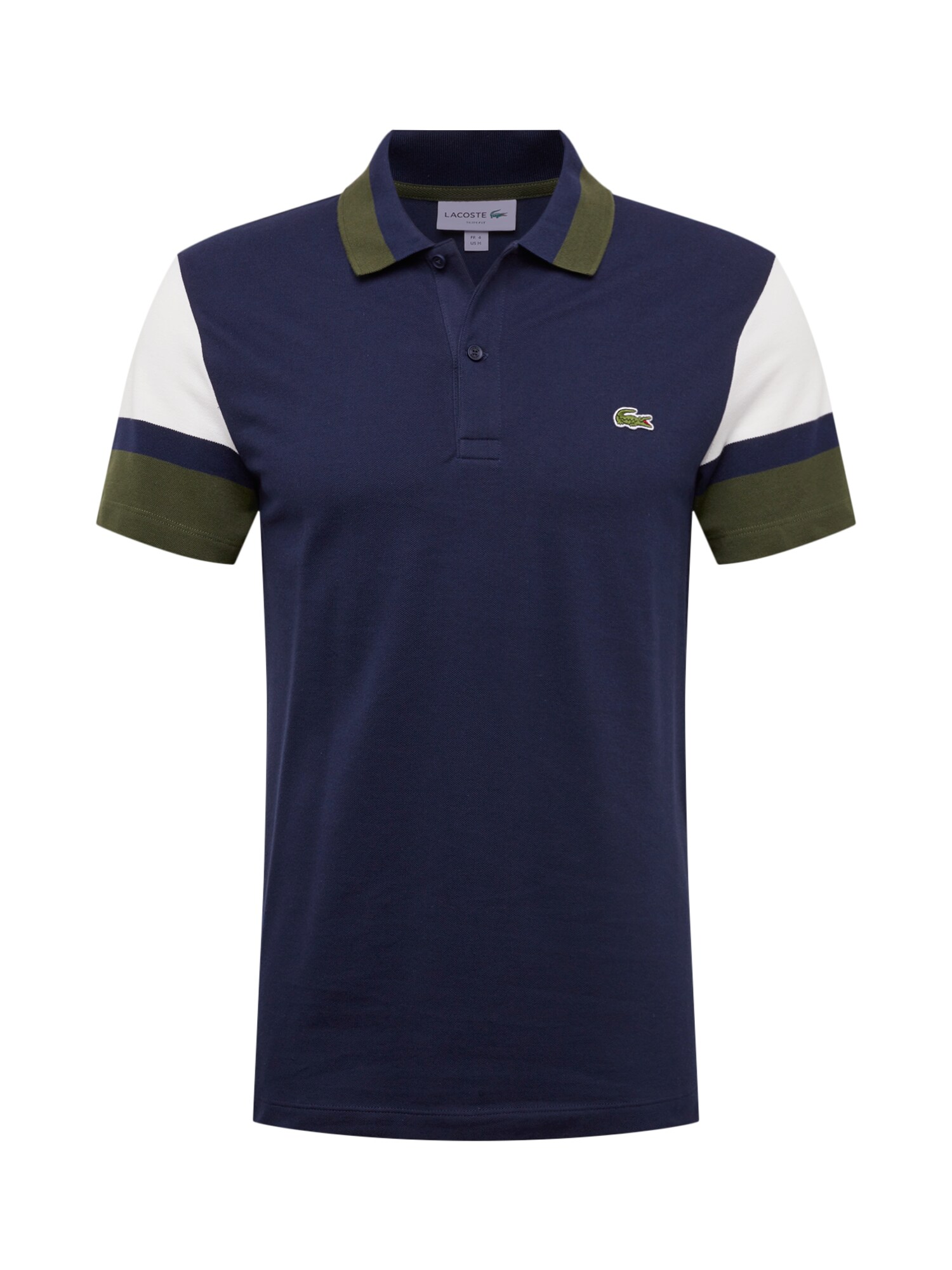 LACOSTE Poloshirt navy / khaki / weiß