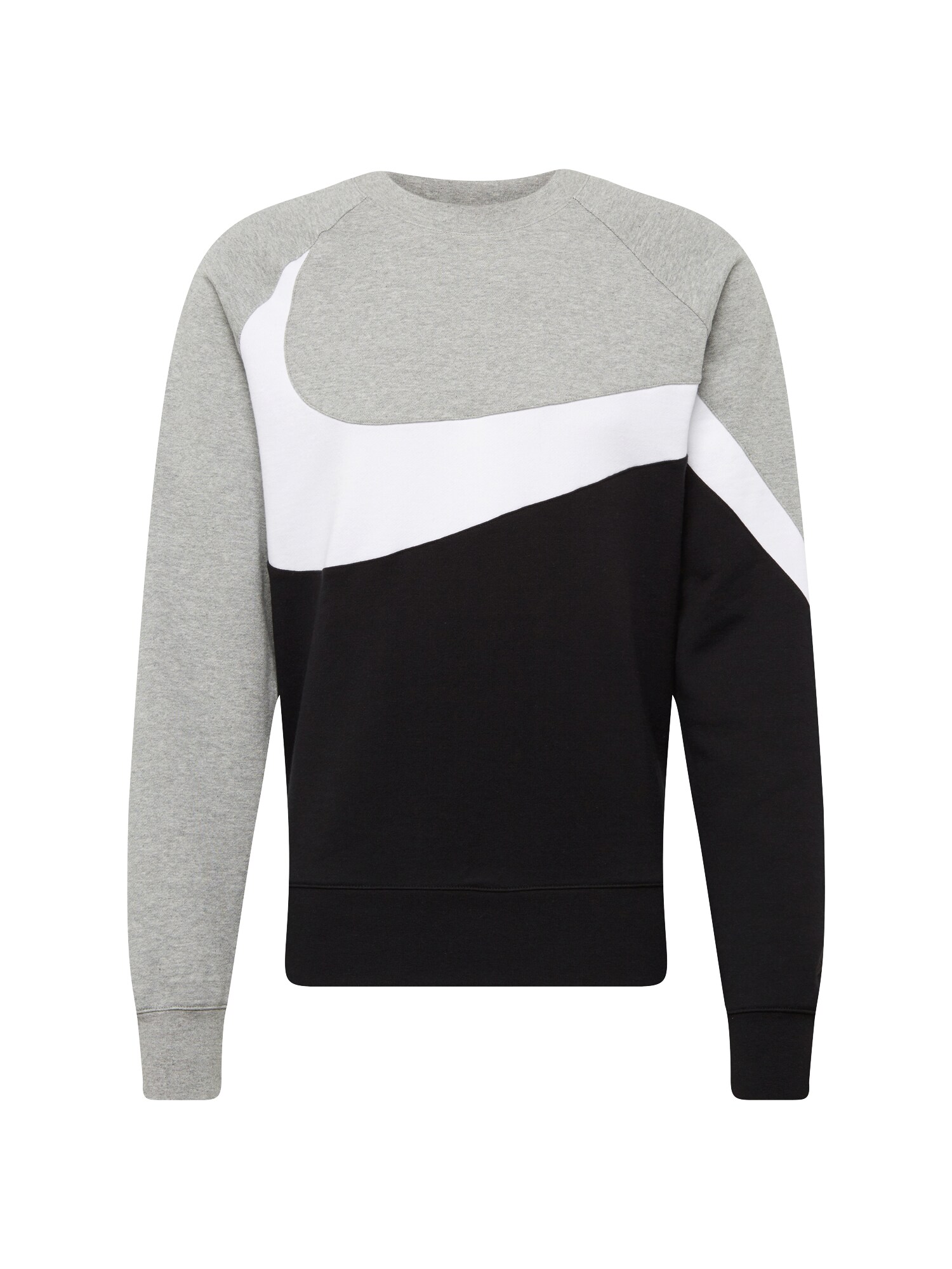 Nike Sportswear Pullover grau / schwarz / weiß
