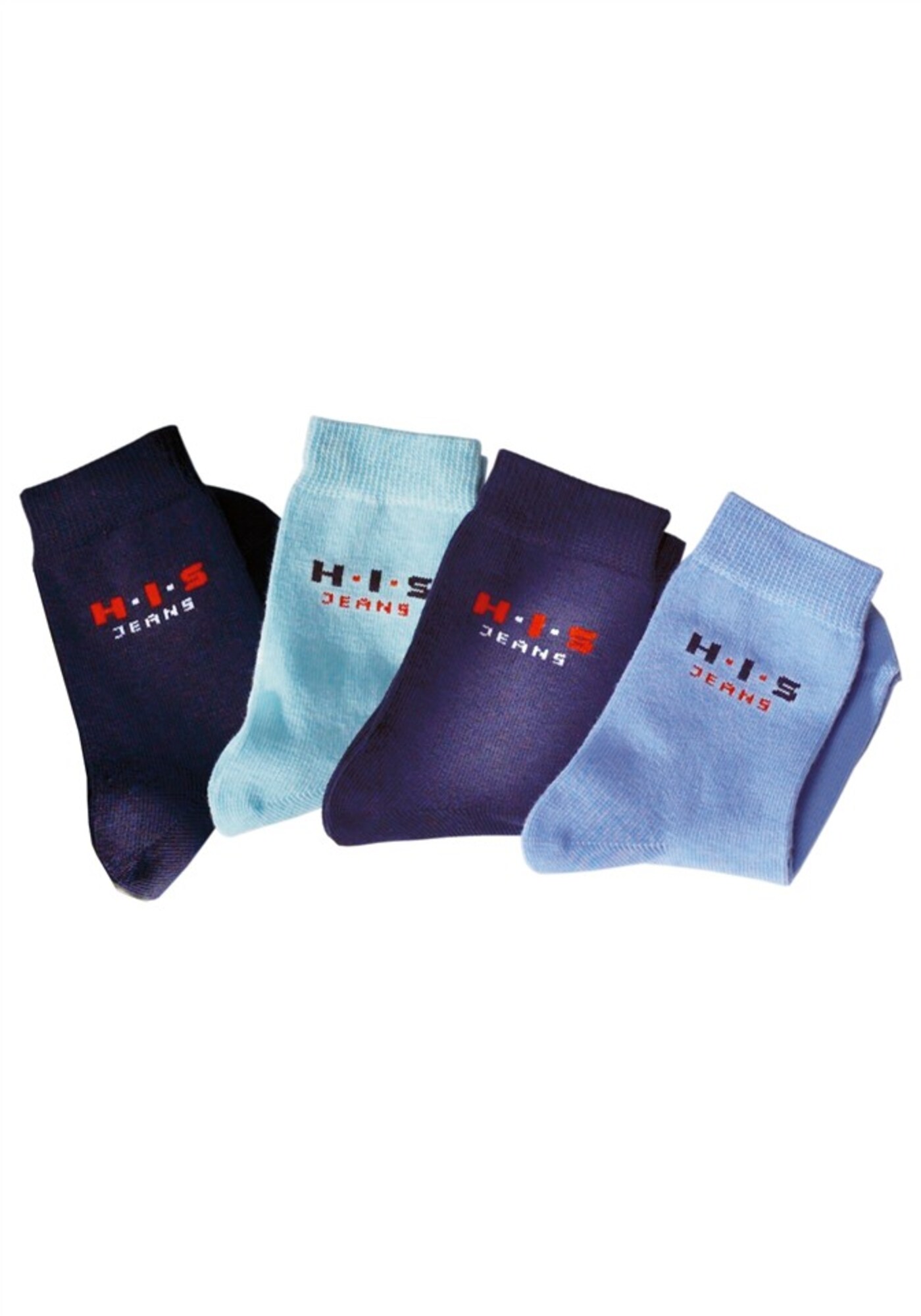 H.I.S Socken (4 Paar) türkis / hellblau / dunkelblau / dunkellila