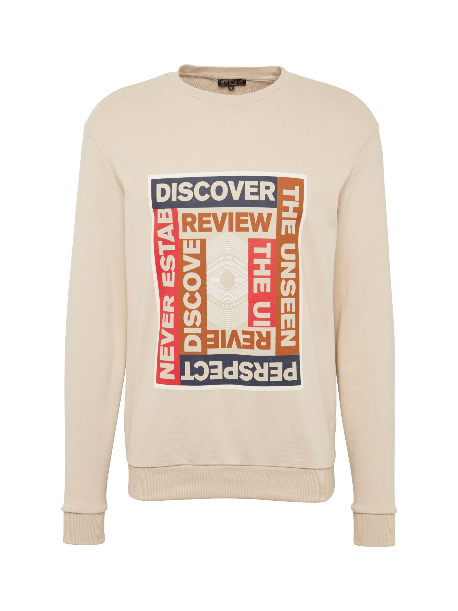 Review Sweatshirt ''''POSTER PRINT SW'''' beige