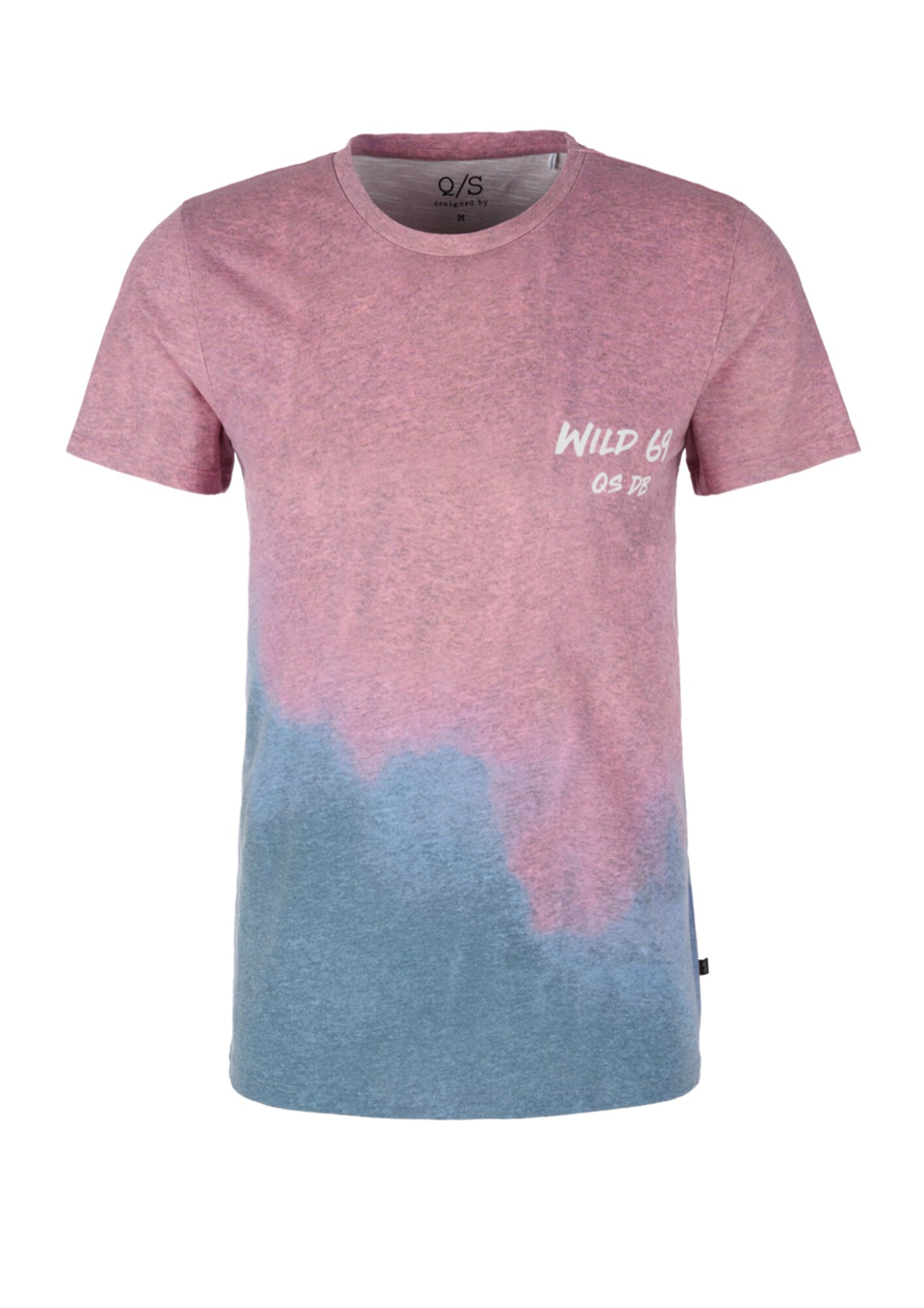 Q/S Designed By Meliertes T-Shirt mit Farbverlauf taubenblau / altrosa