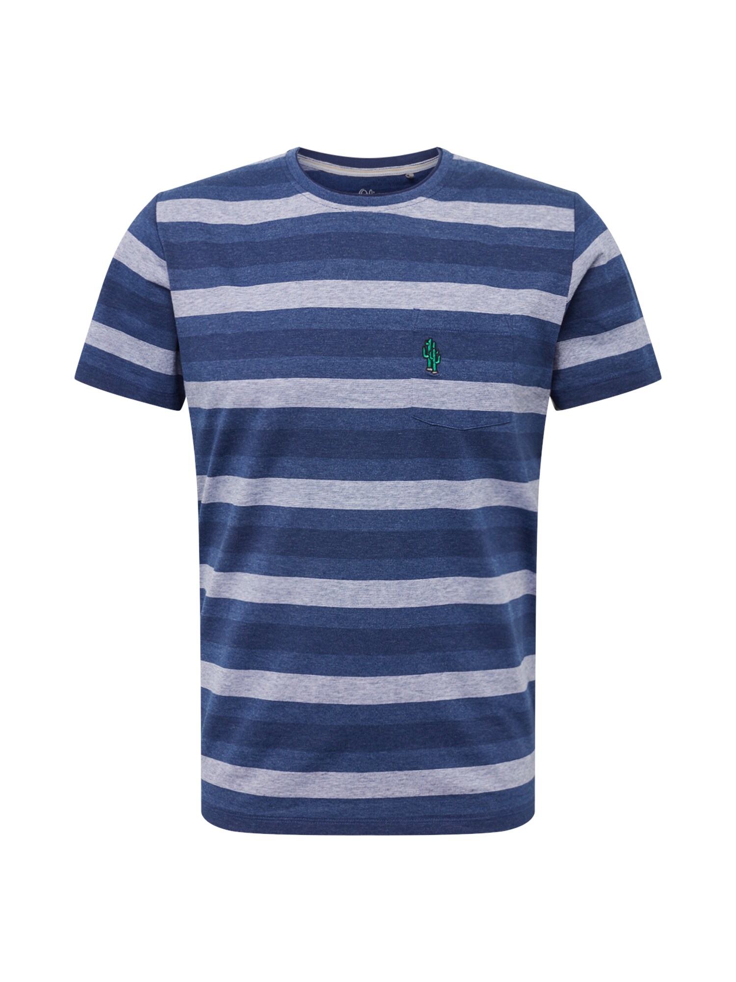 S.Oliver T-Shirt dunkelblau / grau
