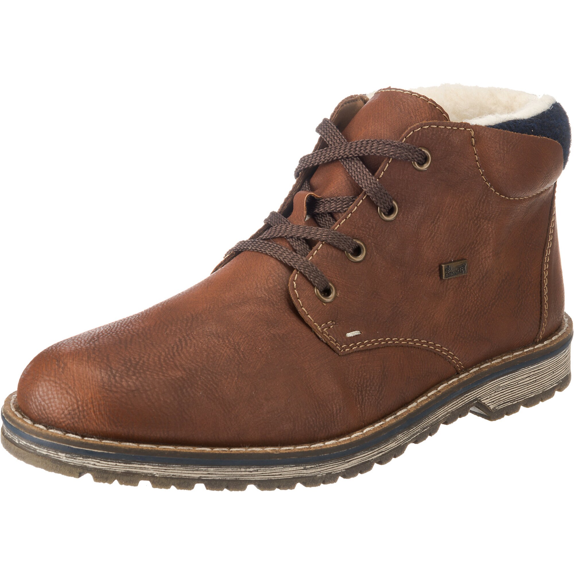 RIEKER Schnürschuhe rostbraun