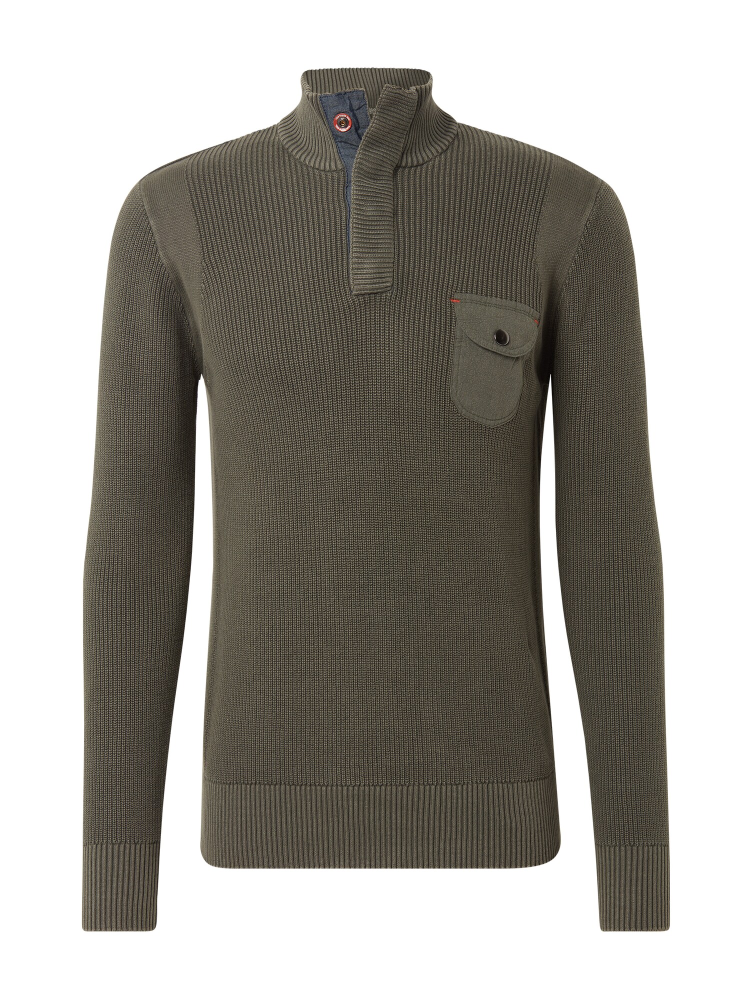 TOM TAILOR Strickpullover oliv
