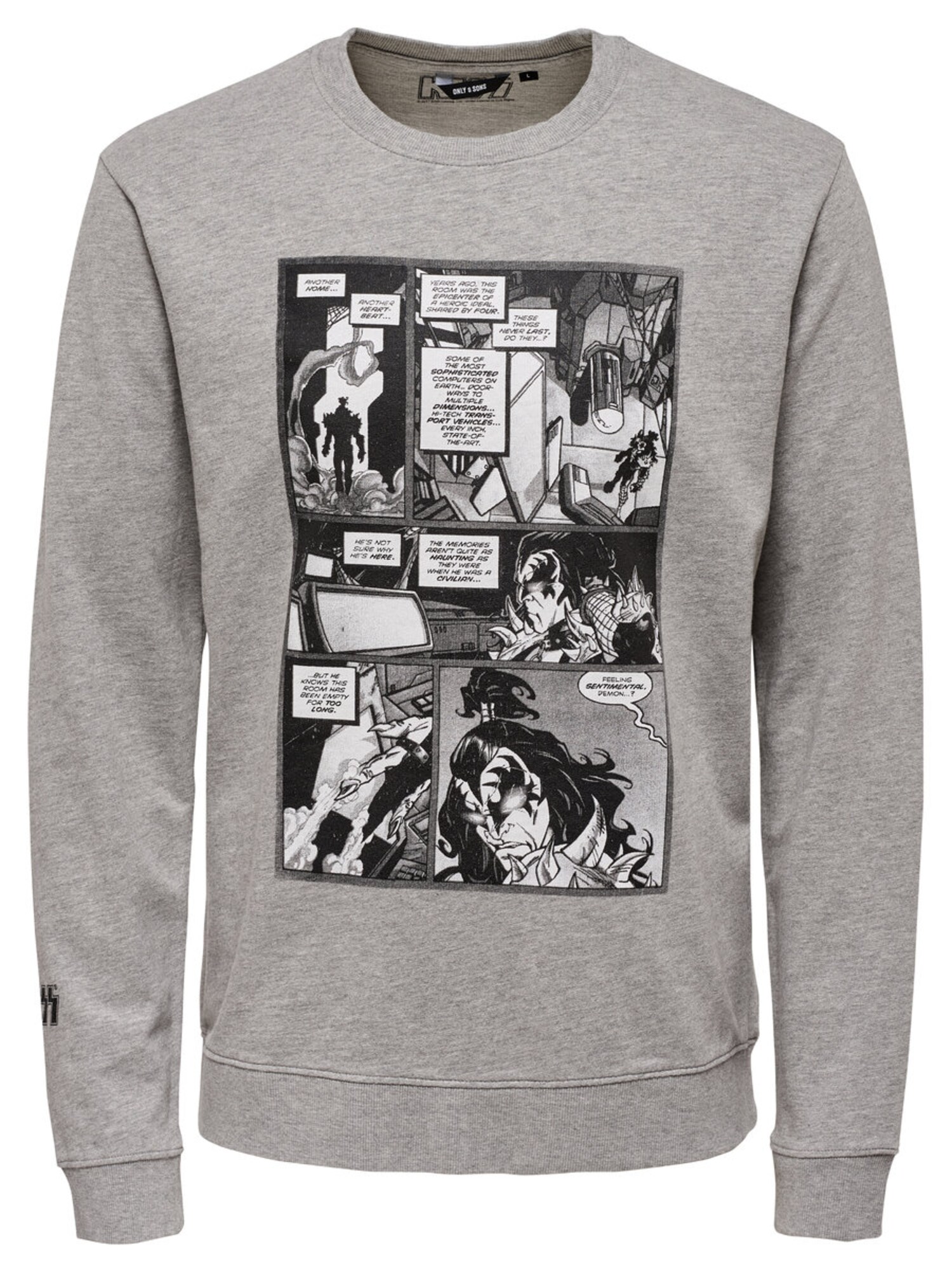 Only & Sons Bedrucktes Sweatshirt grau