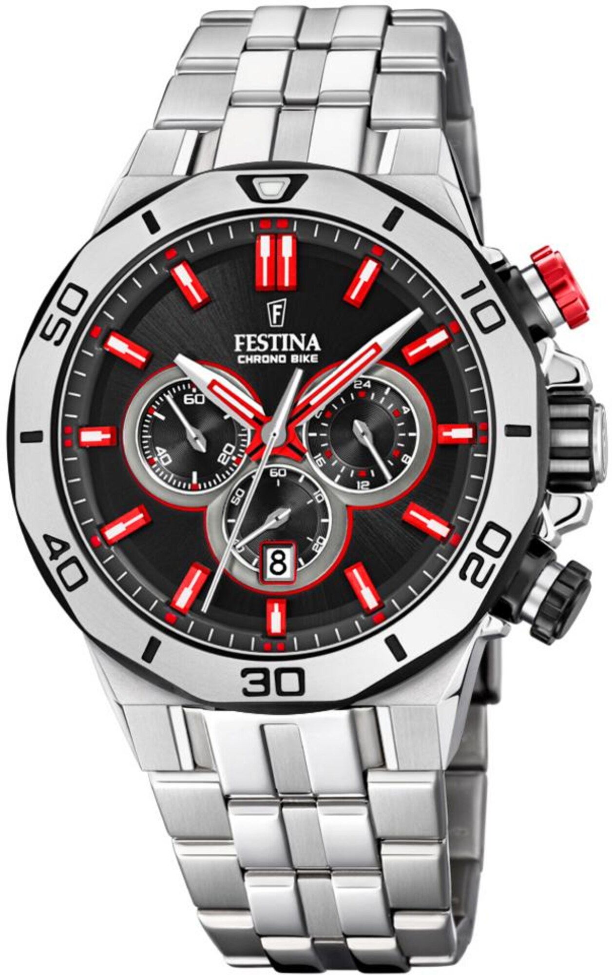 FESTINA Chronograph ''''Bike 2019, F20448/7'''' hellrot / schwarz / silber