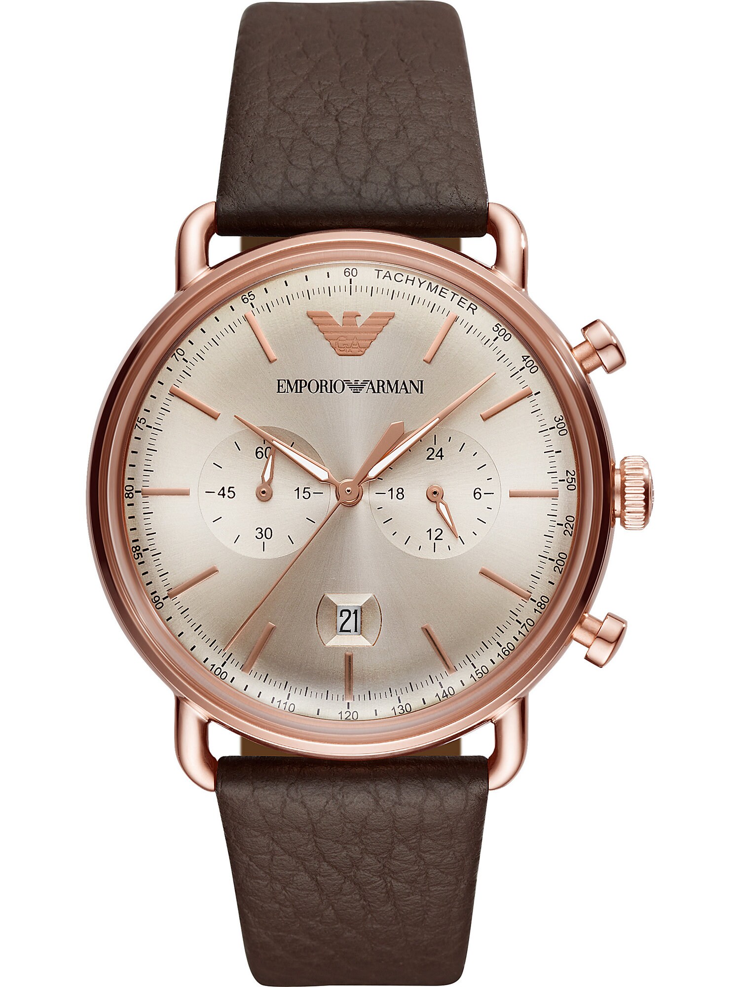 Emporio Armani Uhr ''''AR11106'''' braun / rosegold