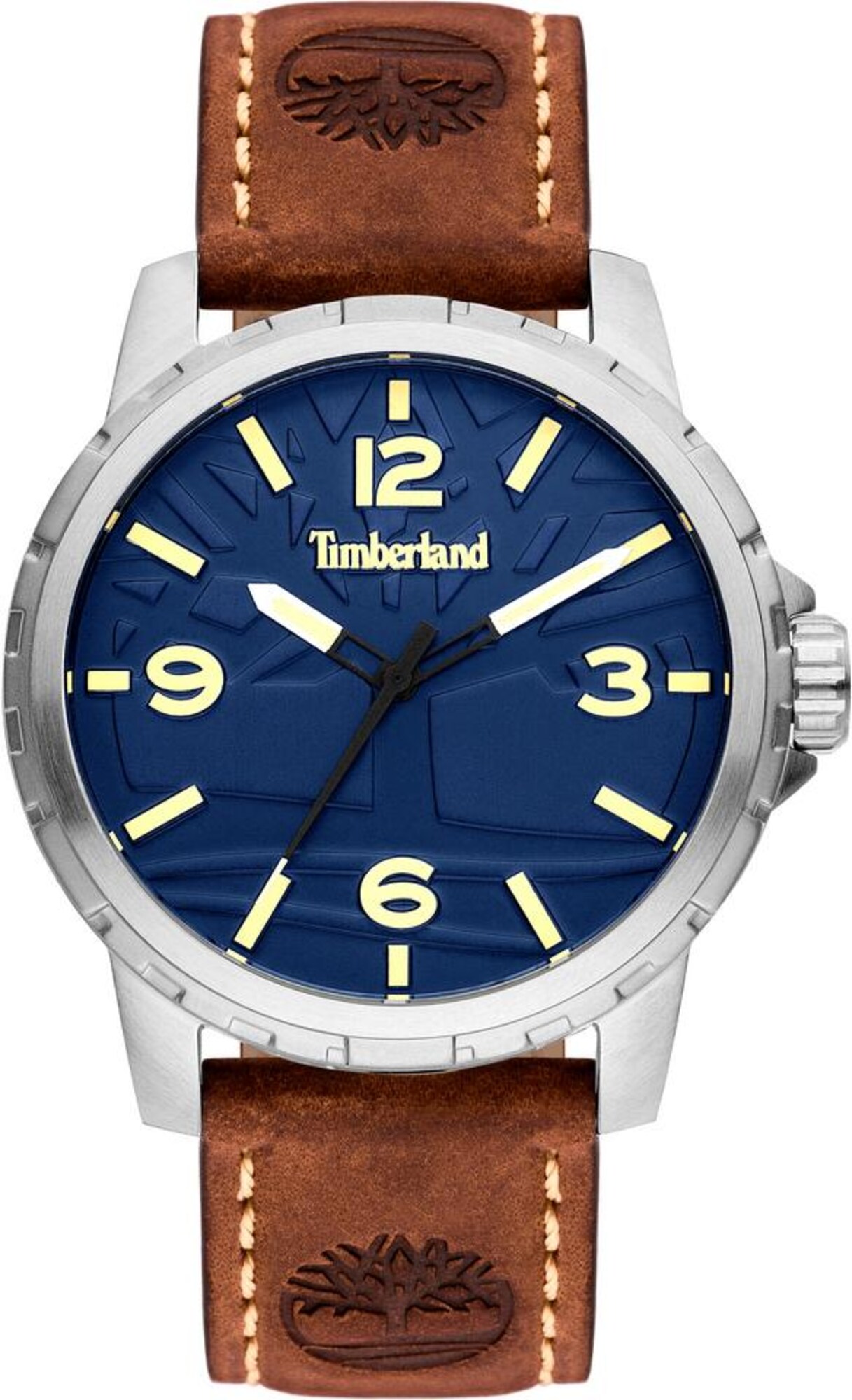 TIMBERLAND Uhr ''''Clarkson TBL15257JS.03'''' dunkelblau / braun / gold / silber