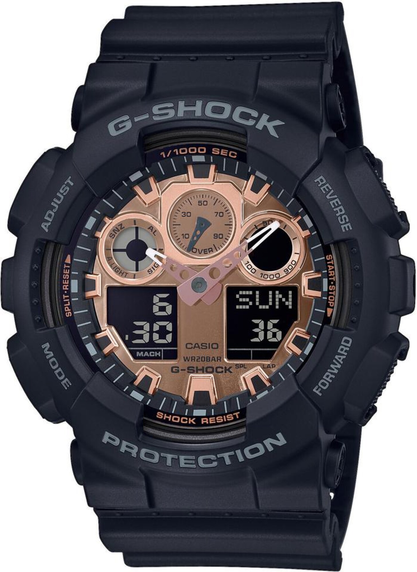 CASIO Chronograph ''''GA-100MMC-1AER'''' rosegold / schwarz