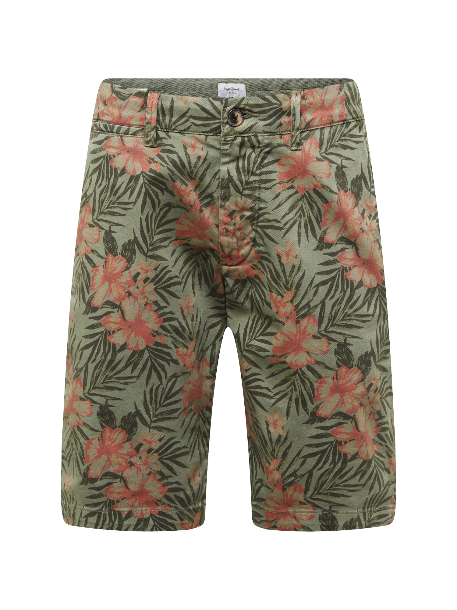 Pepe Jeans Shorts ''''MC QUEEN SHORT FLORAL'''' braun / oliv