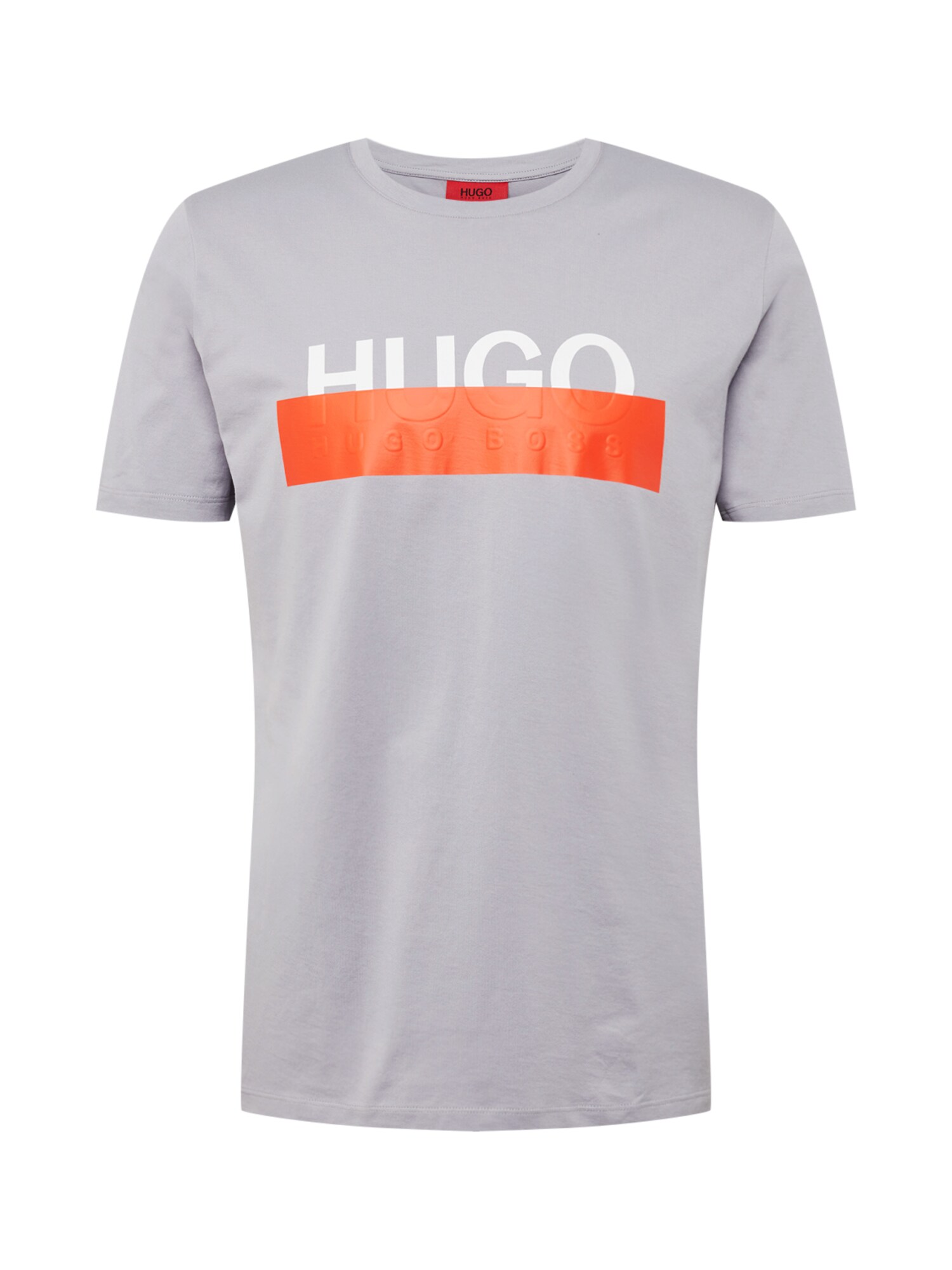 HUGO Shirt ''''Dolive'''' grau / rot / weiß