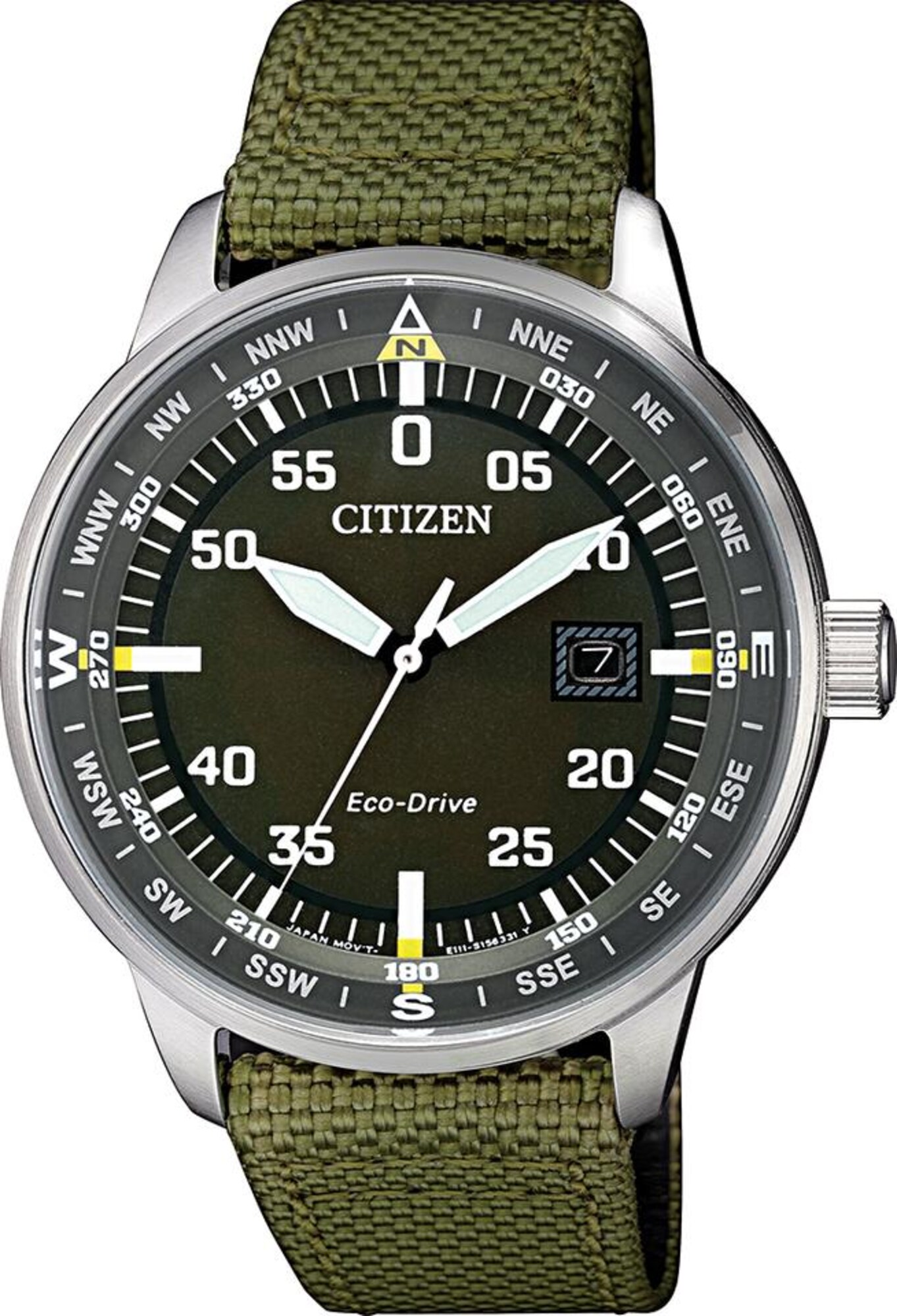 CITIZEN Solaruhr ''''BM7390-22X'''' grün / schwarz