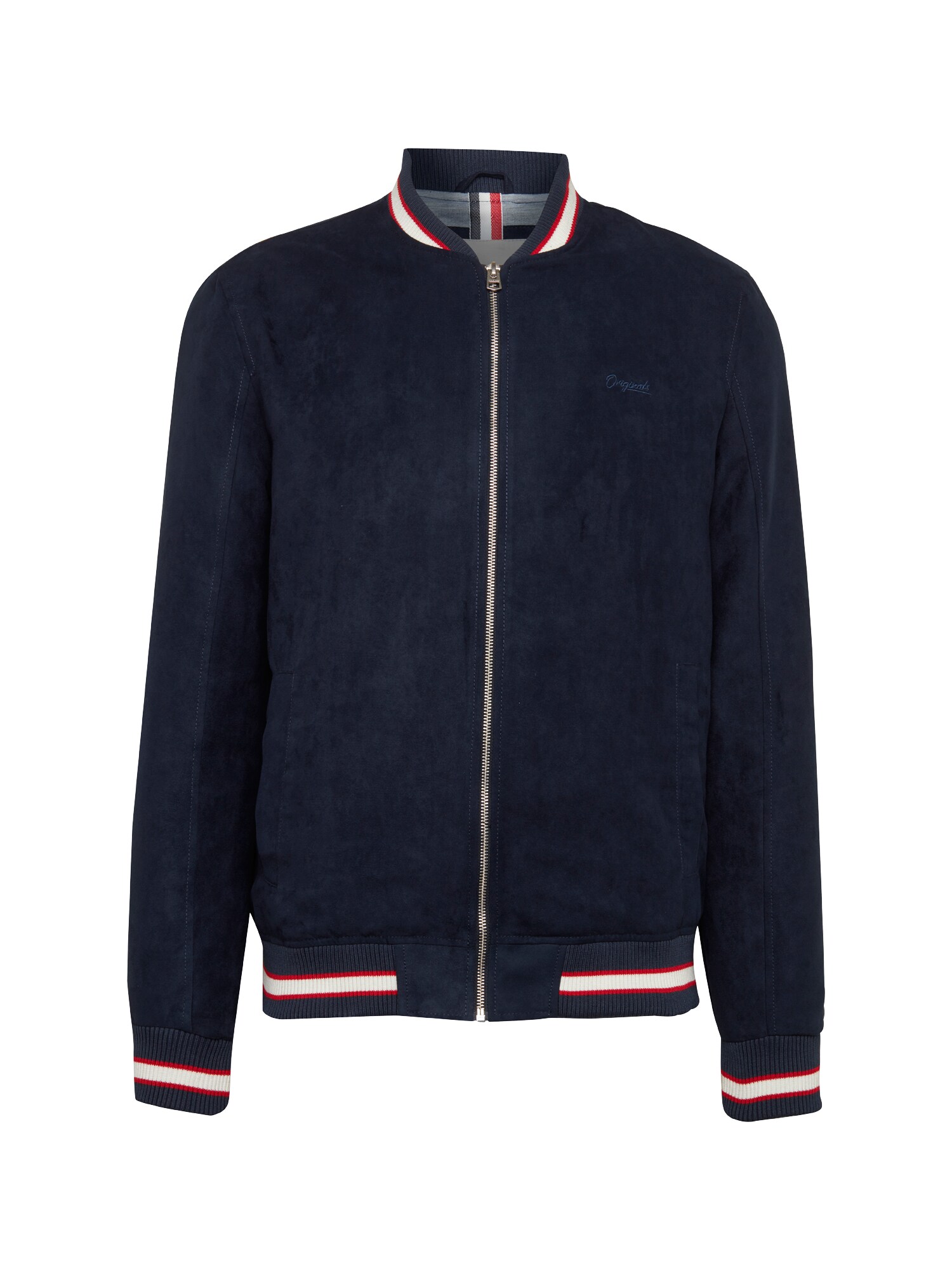 JACK & JONES Jacke dunkelblau / rot / weiß