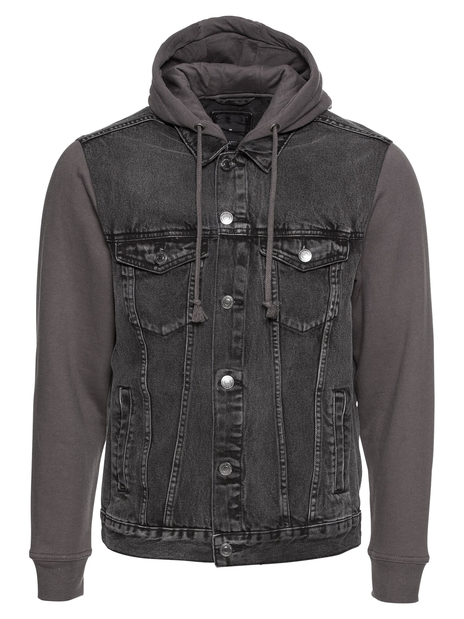 NEW LOOK Jeansjacke RP 46 08.09 MW JERSEY SLEEVE DENIM grey denim