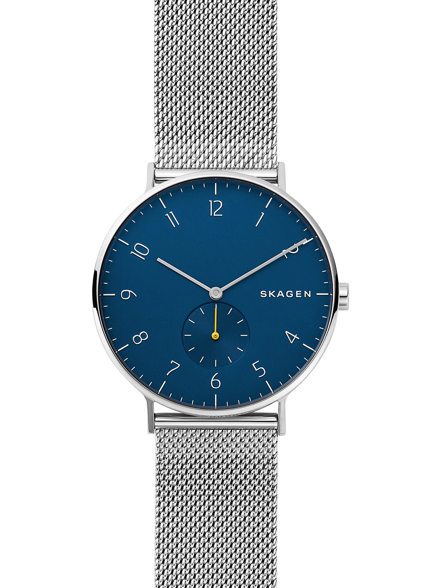 SKAGEN Uhr blau / gelb / silber