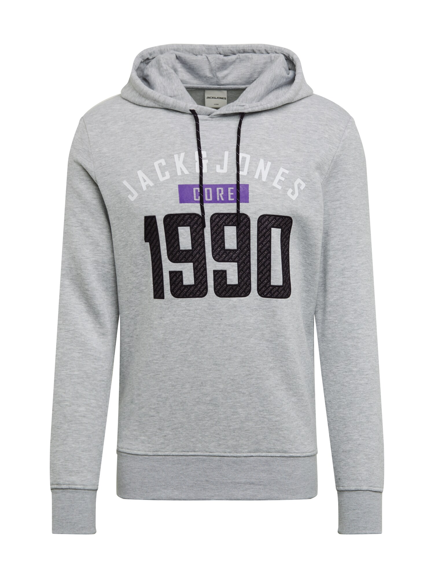 JACK & JONES Sweatshirt hellgrau / lila / schwarz / weiß