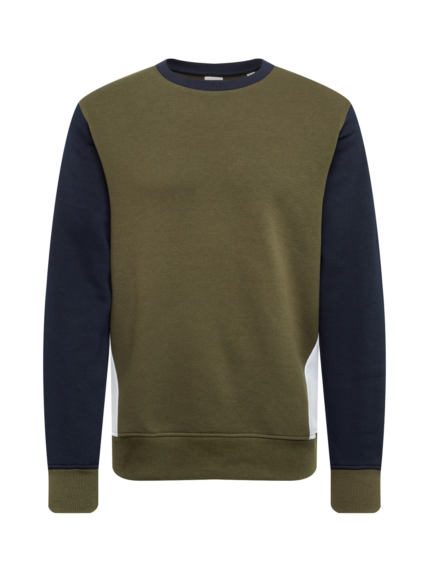 Sweatshirts ''''BUMPER'''' marine / khaki / weiß