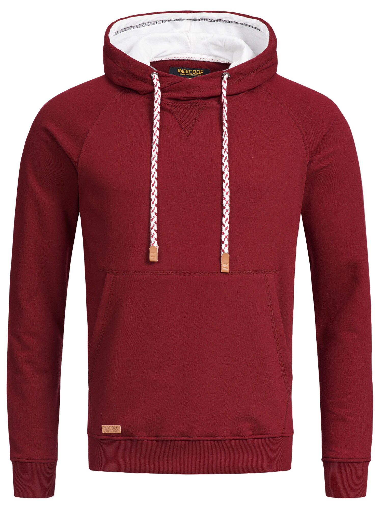 INDICODE JEANS Hoodie ''''Santos'''' dunkelrot