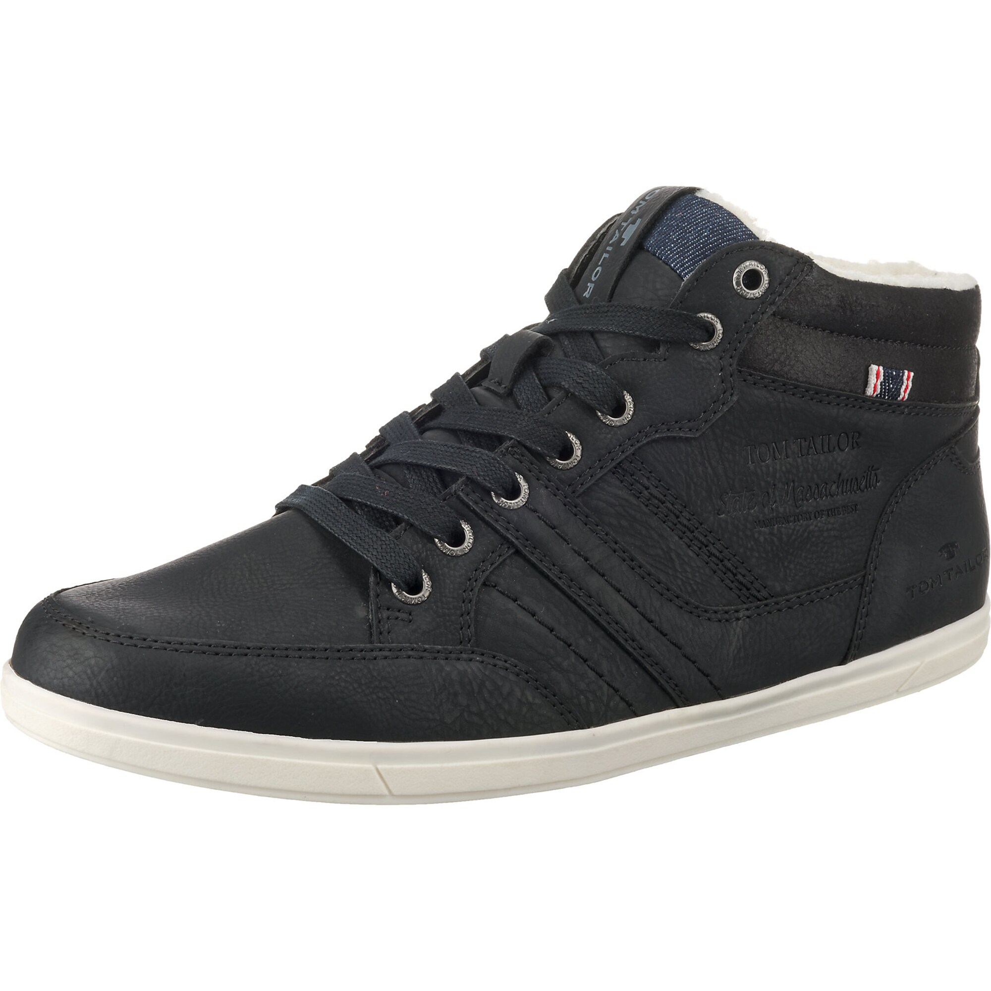 TOM TAILOR Sneaker schwarz / naturweiß