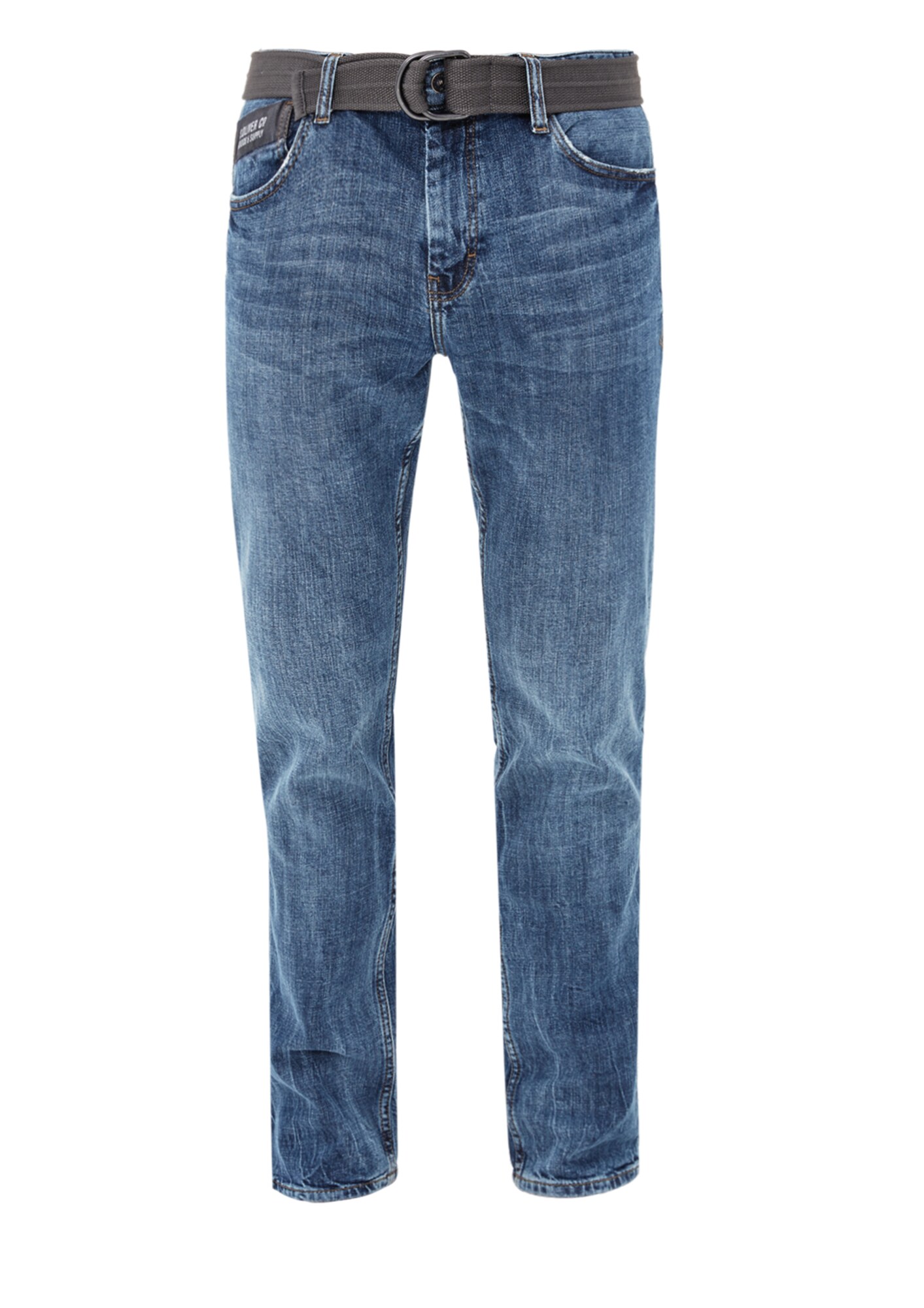 S.Oliver RED LABEL Tubx Straight: Jeans mit Gürtel blue denim