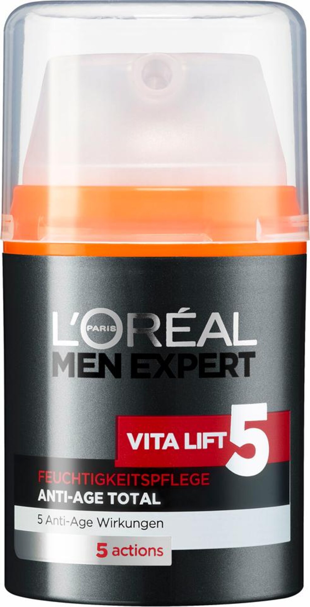 L''''Oréal Paris Men Expert ''''Vita Lift 5 Feuchtigkeitspflege'''', Männerpflege anthrazit / orange