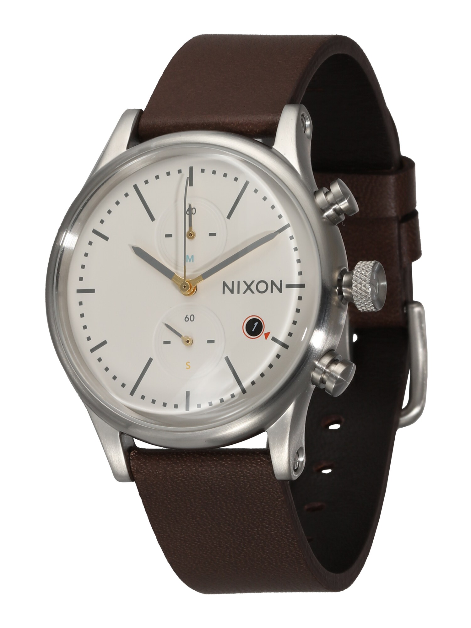 Nixon Analogarmbanduhr Station Chrono dunkelbraun