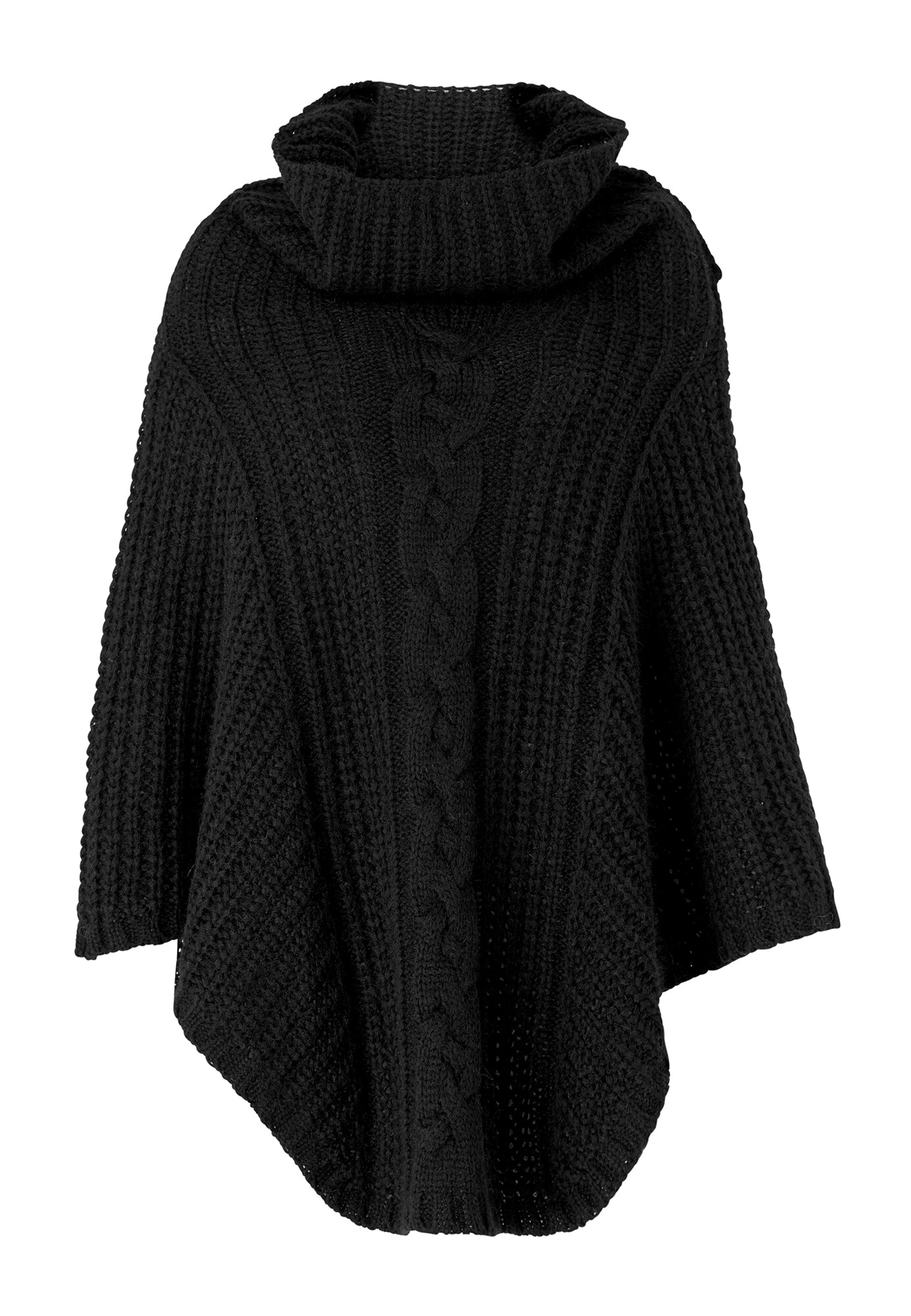 HALLHUBER Poncho schwarz