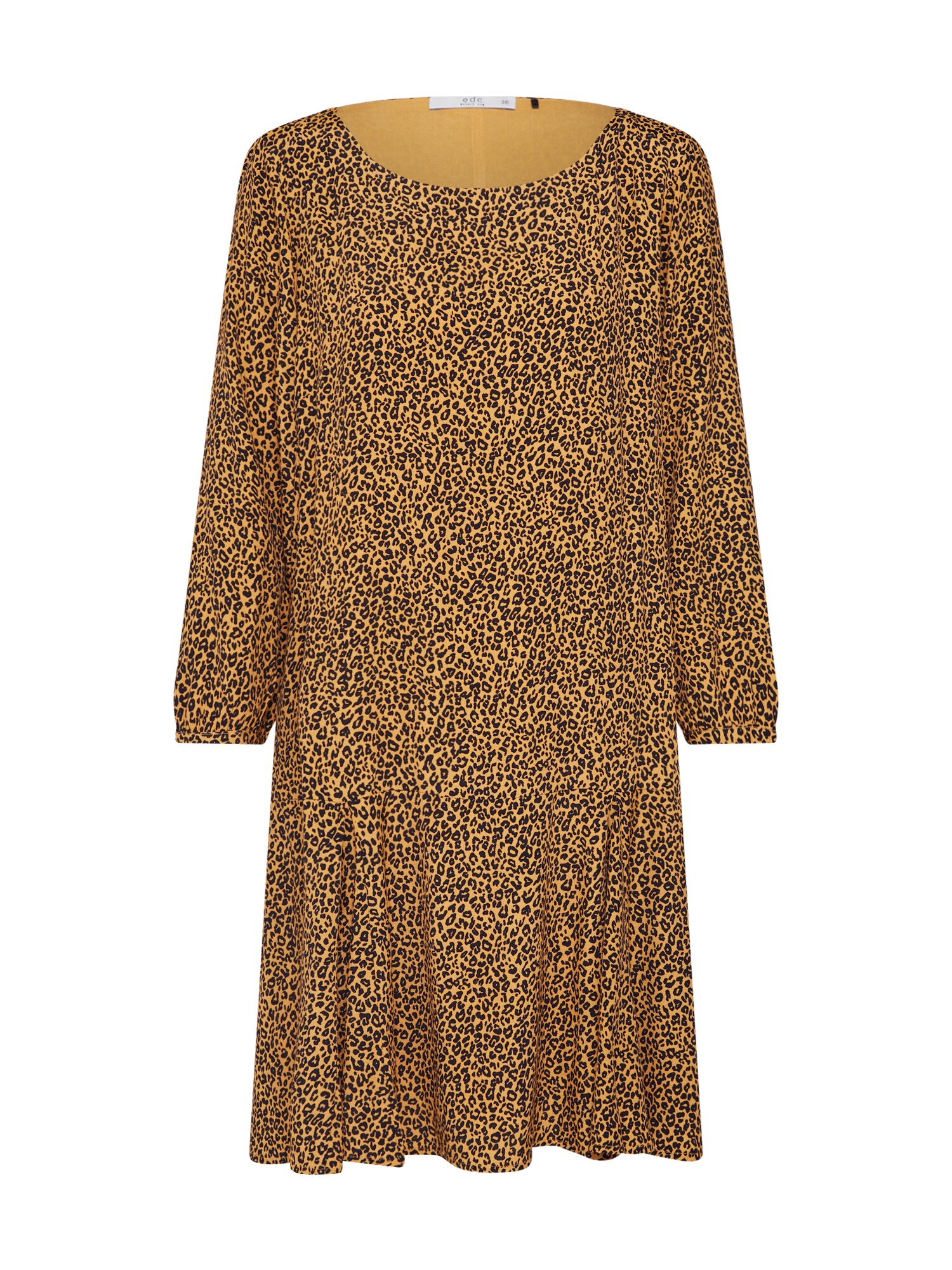 Edc By Esprit Dames Jurk Geel Zwart edc by esprit kopen in de aanbieding