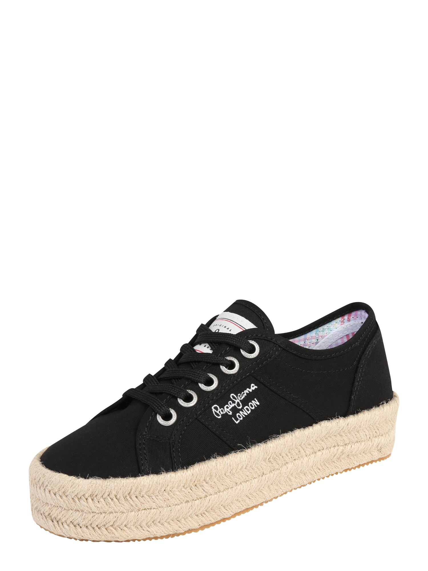 Pepe Jeans Dames Veterschoen Zwart pepe jeans kopen in de aanbieding