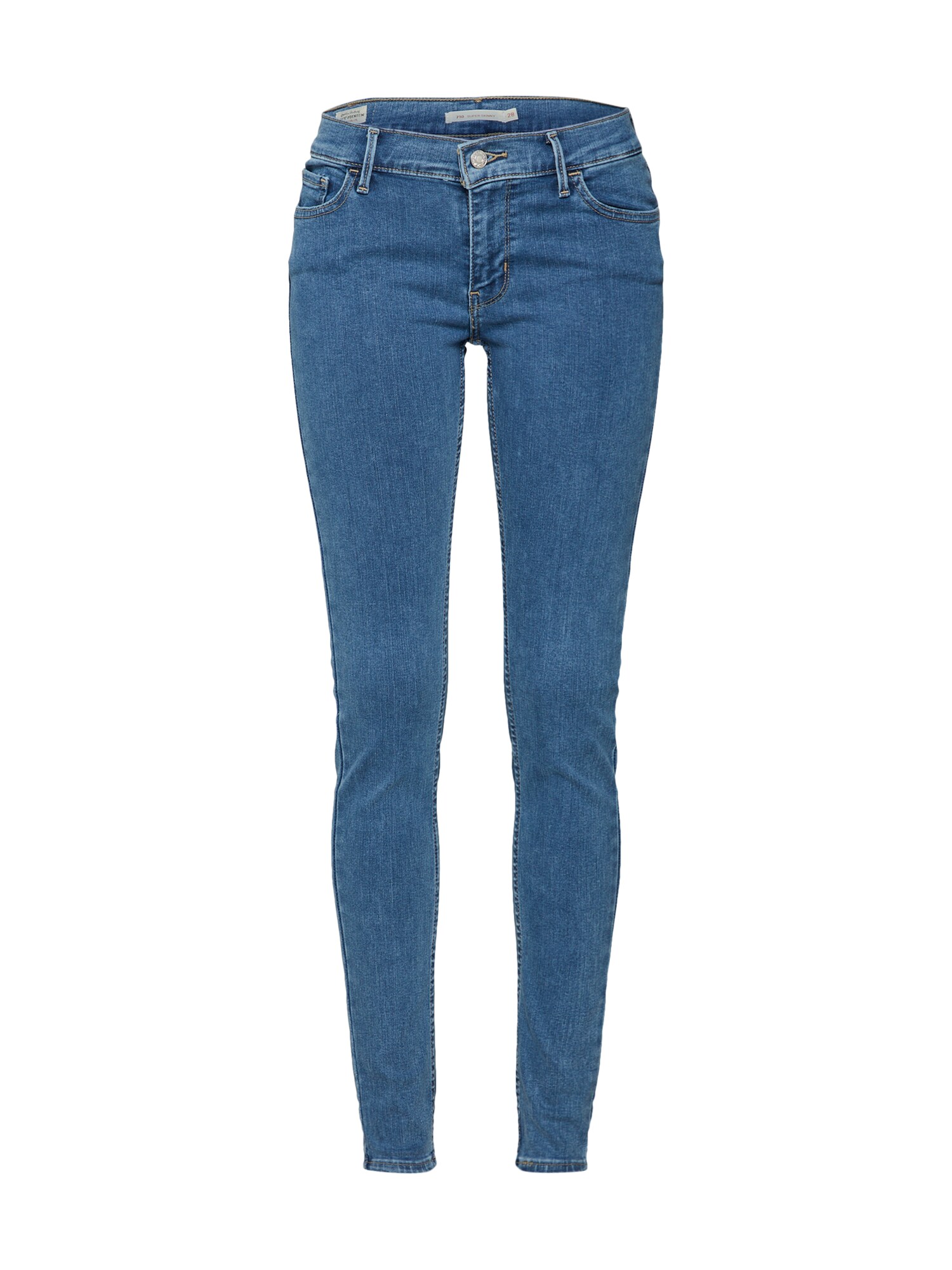 Levis Dames Jeans 710 Innovation Super Skinny Blauw Denim levis kopen in de aanbieding