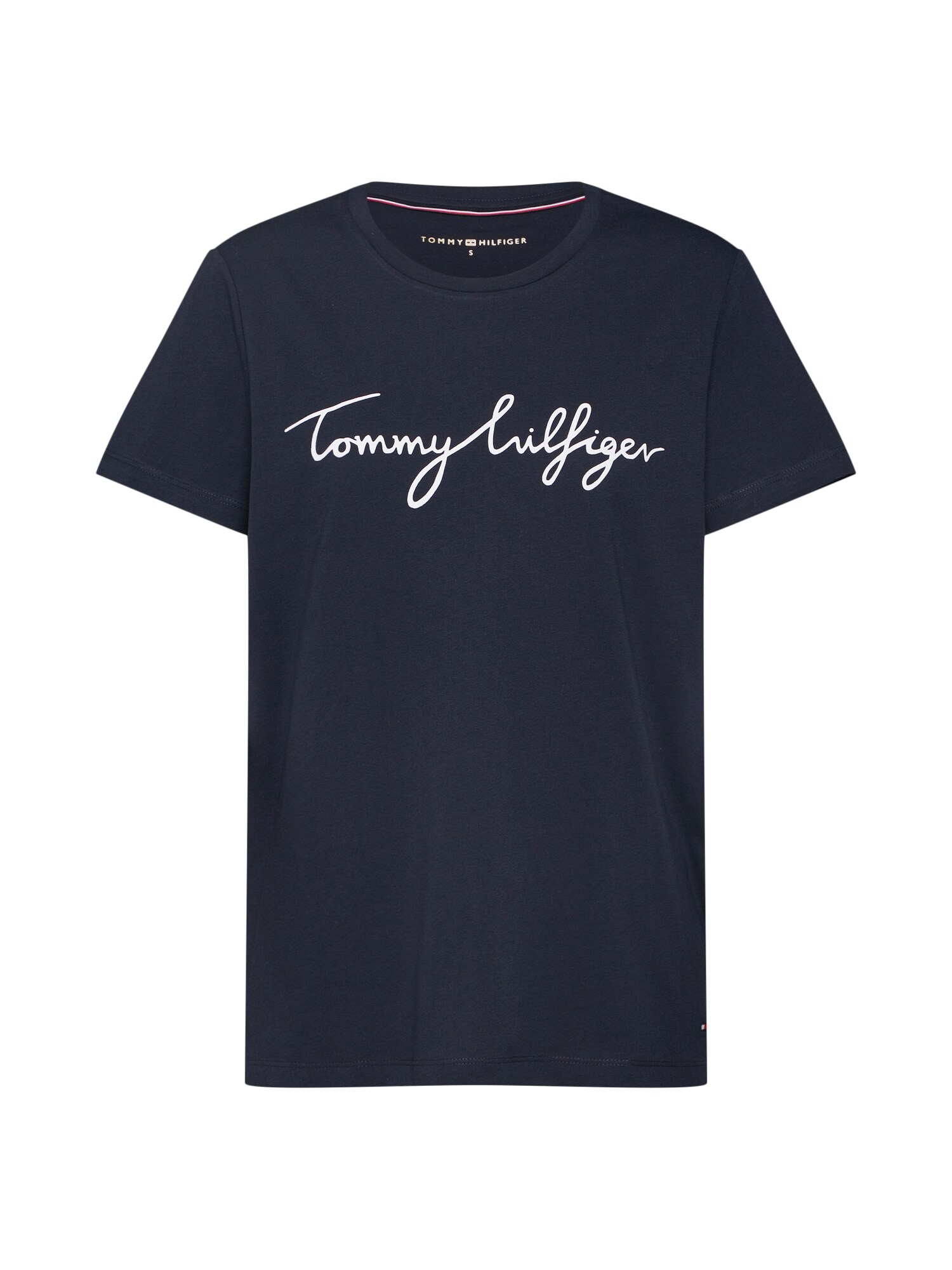 TOMMY HILFIGER Marškinėliai 'HERITAGE CREW NECK G'  tamsiai mėlyna / balta