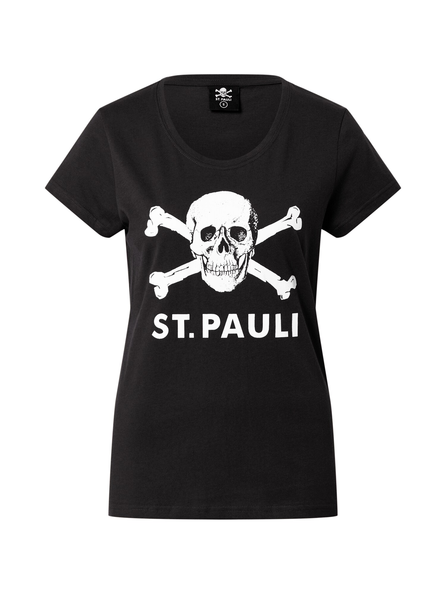 FC St. Pauli Sportiniai marškinėliai 'Totenkopf'  juoda / balta