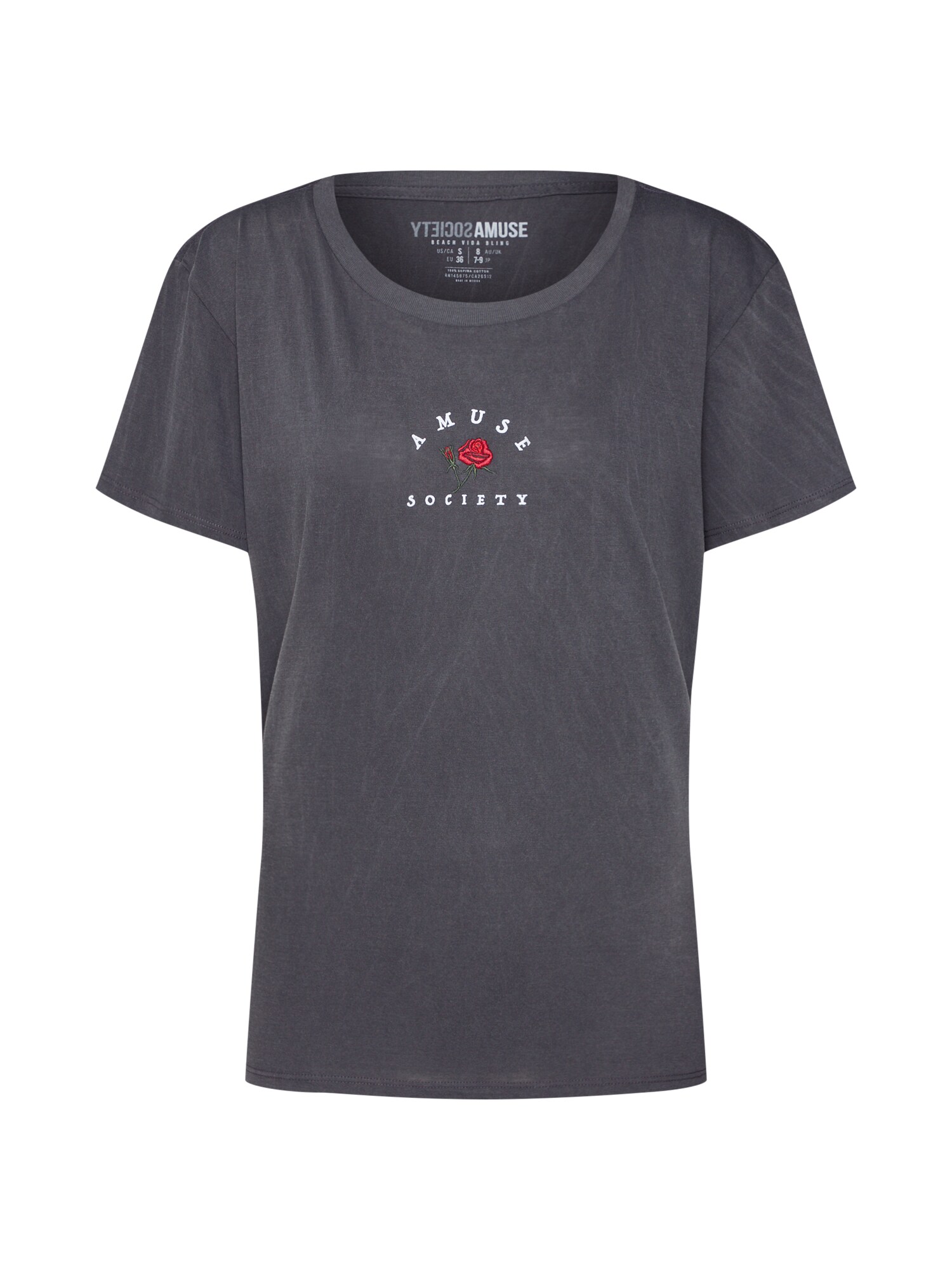 Amuse Society Dames Shirt La Rosa Grijs amuse society kopen in de aanbieding