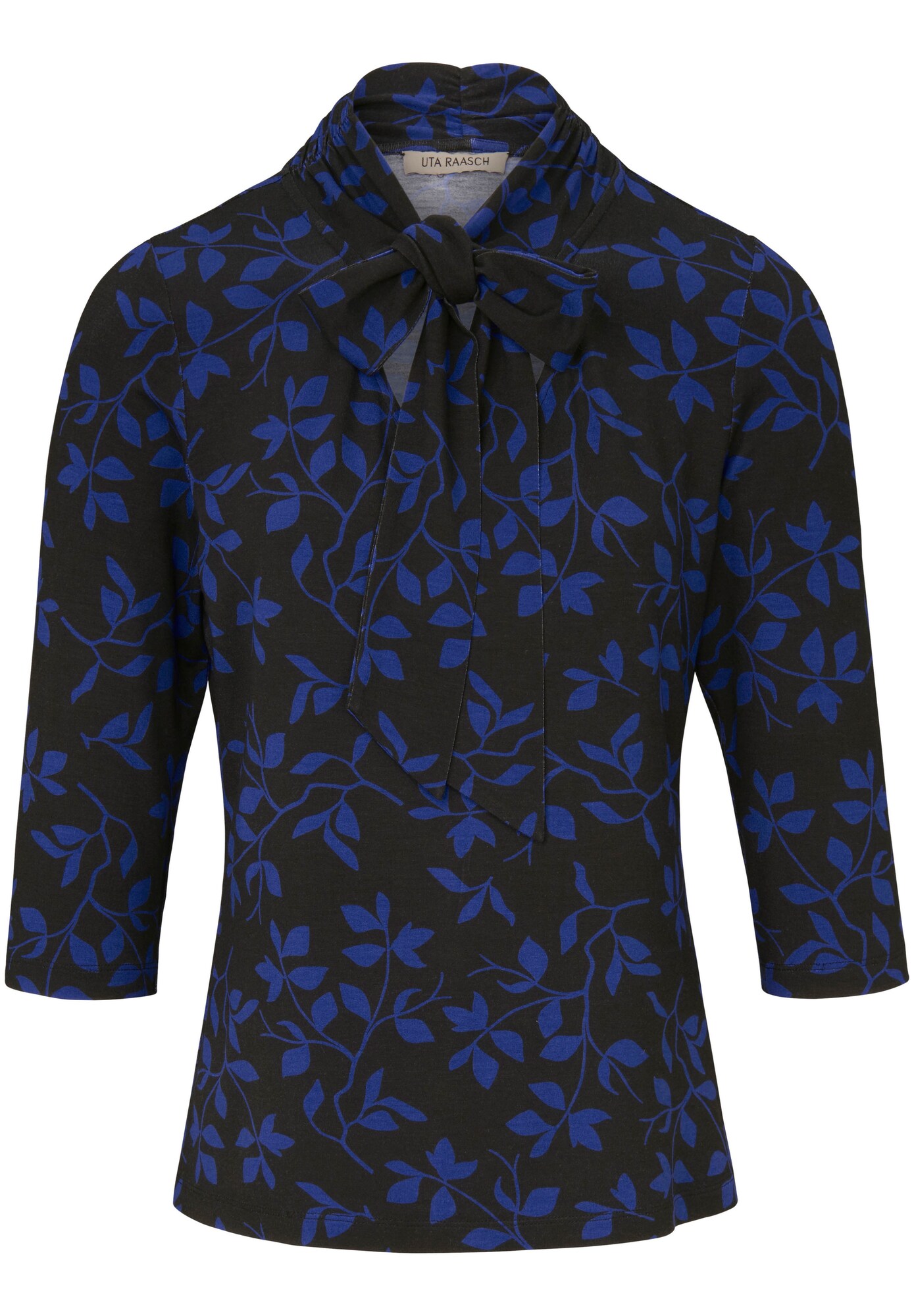 Uta Raasch Dames Blouse Hemelsblauw Zwart uta raasch kopen in de aanbieding