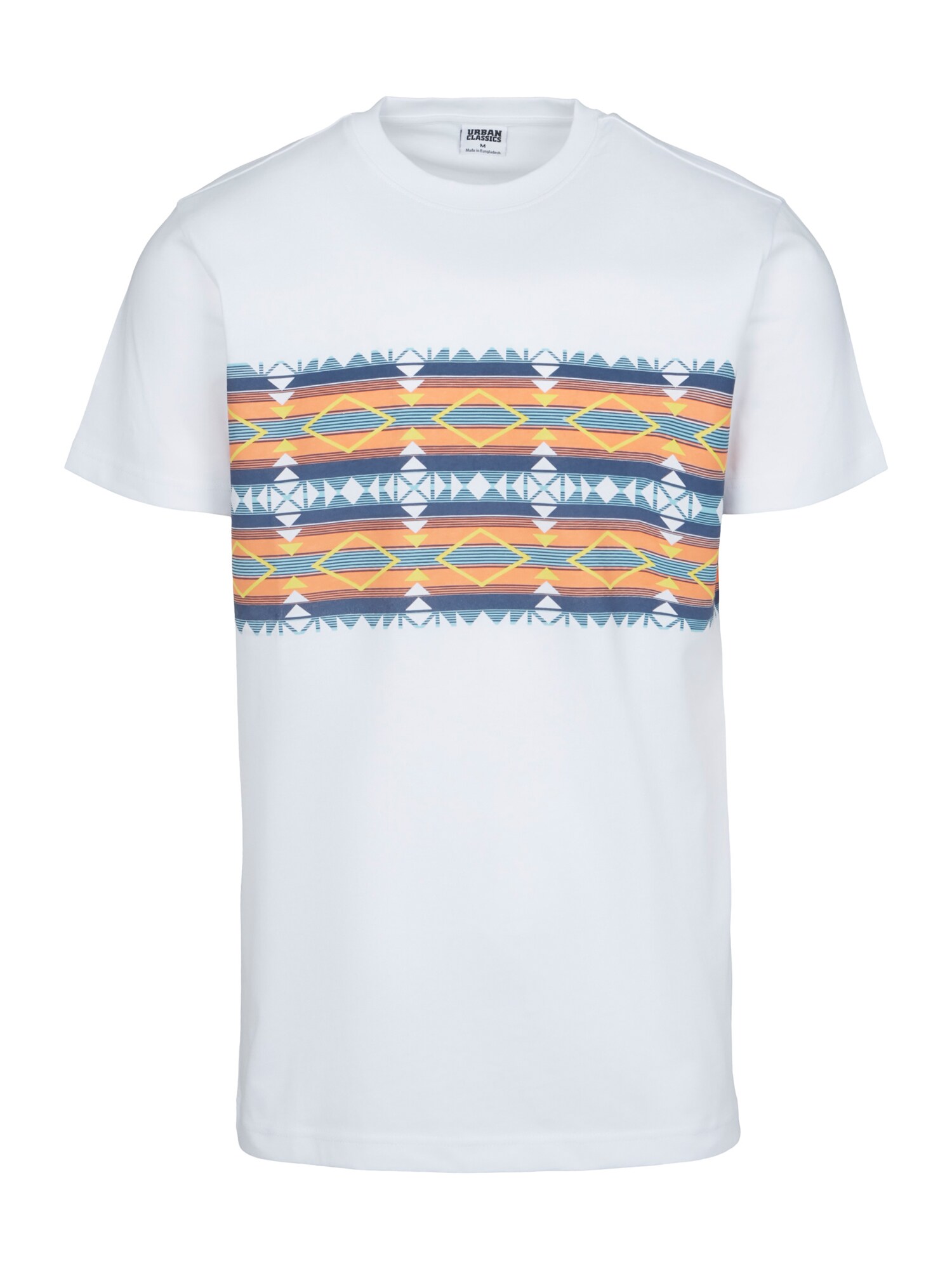 Urban Classics Marškinėliai 'Inka Pattern Tee'  oranžinė / balta