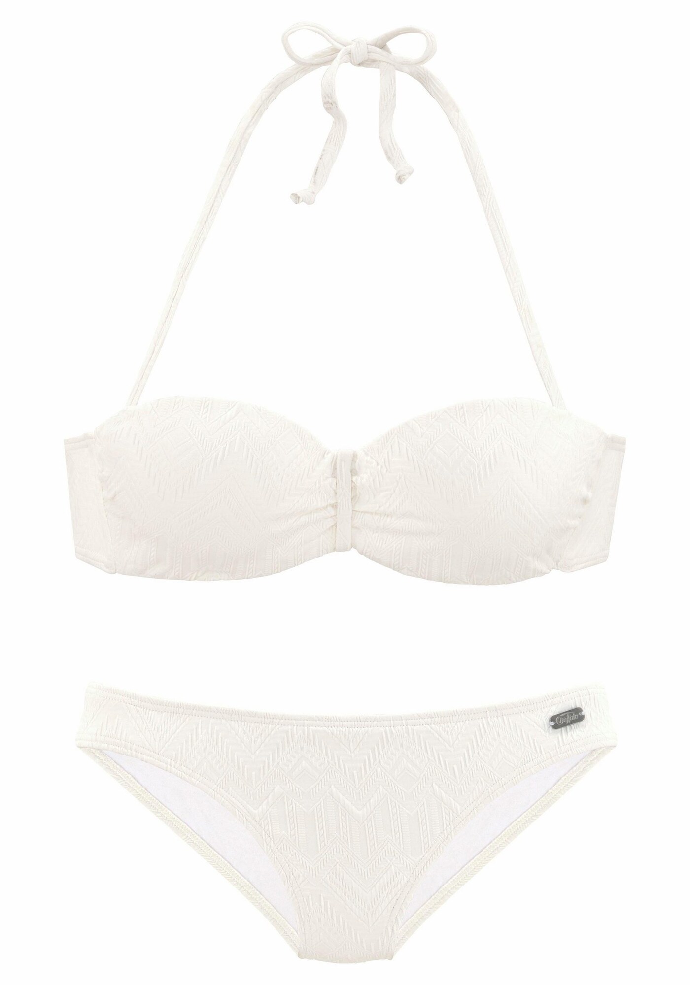 BUFFALO Costum de baie două piese  alb lână