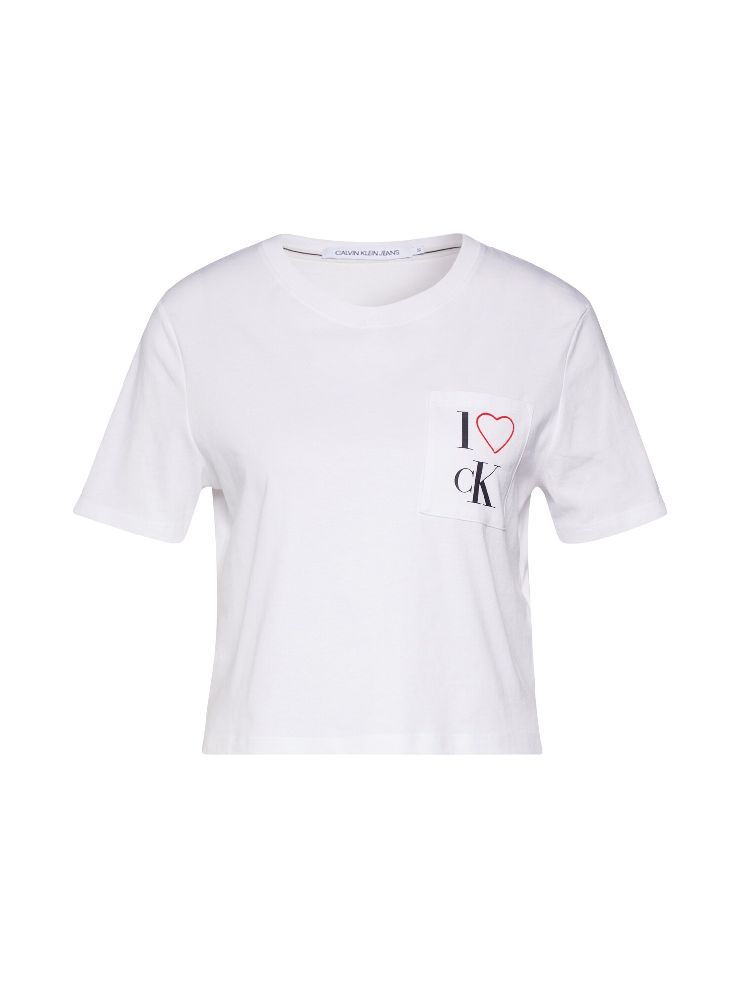 Calvin Klein Jeans Marškinėliai ' I LOVE '  raudona / juoda / balta